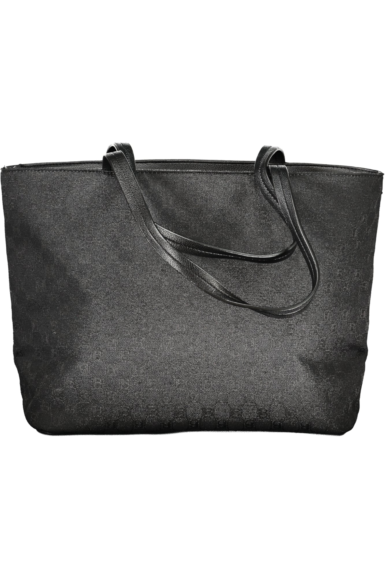 LB25W-255-2_NENERO – Elegante Schwarze Schultertasche mit Kontrastdetails und Reißverschluss – Größe: UNI – Farbe: Nero