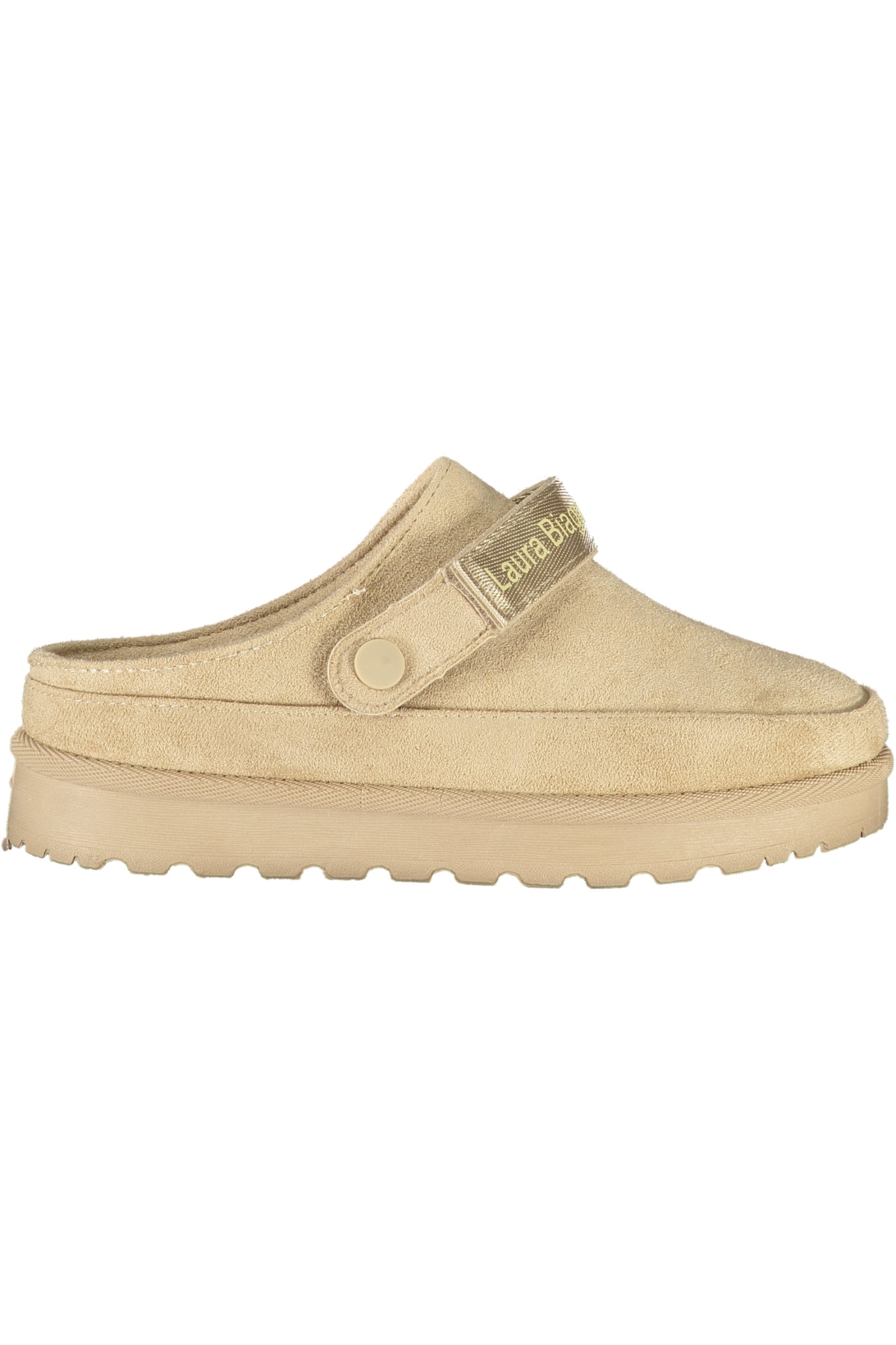 9260_BEBEIGE – Elegante Damen Winter Clogs in Beige mit Fell und verstellbarem Riemen – Größe: 36, 37, 38, 39, 40, 41 – Farbe: Beige