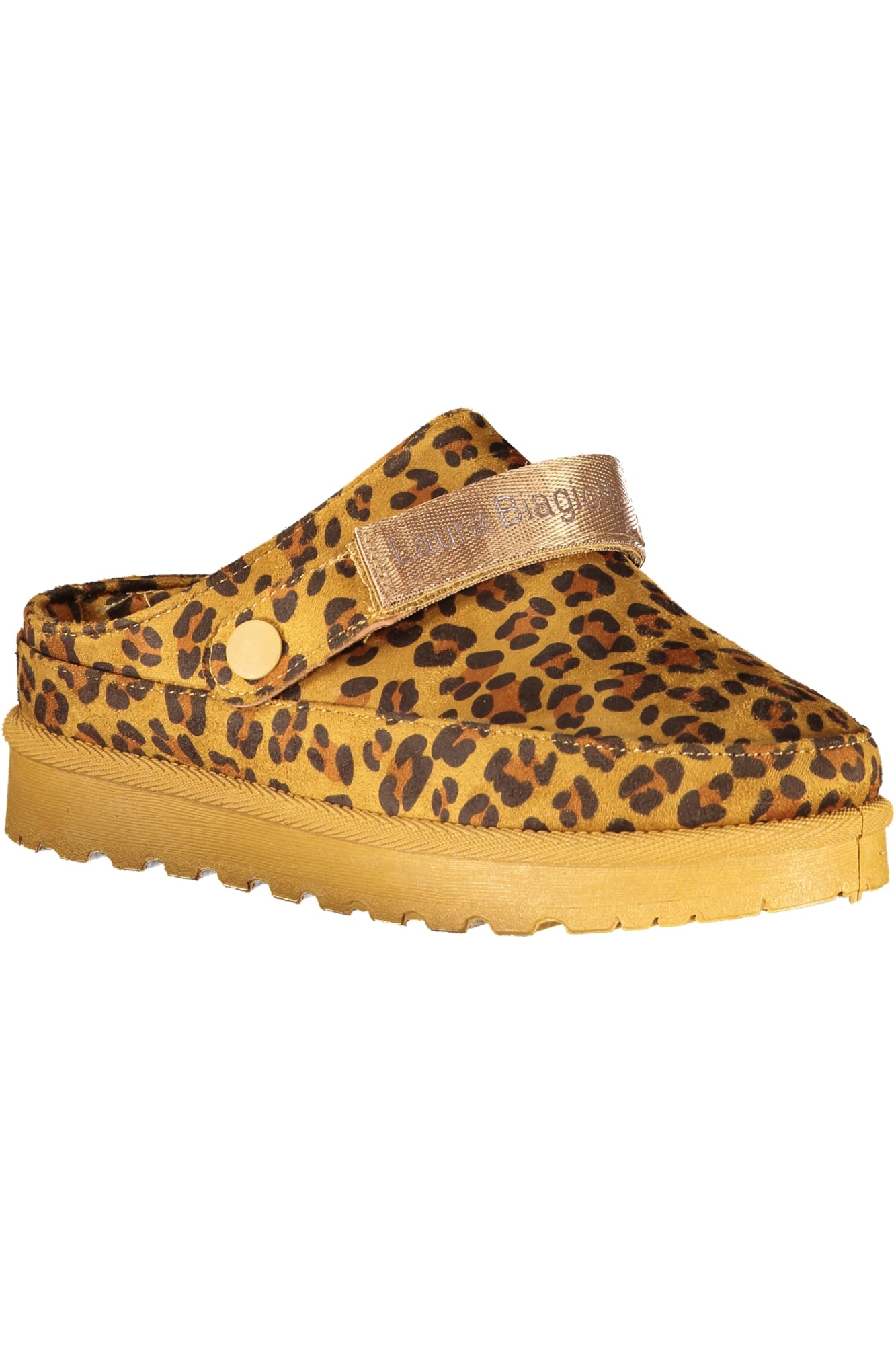 9260_MALEOPARD – Damen Winter Clogs in Braun mit Fell und verstellbarem Riemen – Größe: 36, 37, 38, 39, 40, 41 – Farbe: Marrone