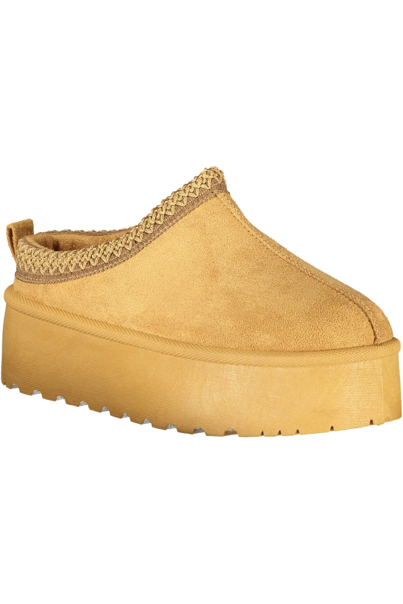 9262M_MACAMEL – Elegante Winterclogs für Damen: Braune Sabots mit Fell und Stickerei – Größe: 36, 37, 38, 39, 40, 41 – Farbe: Marrone