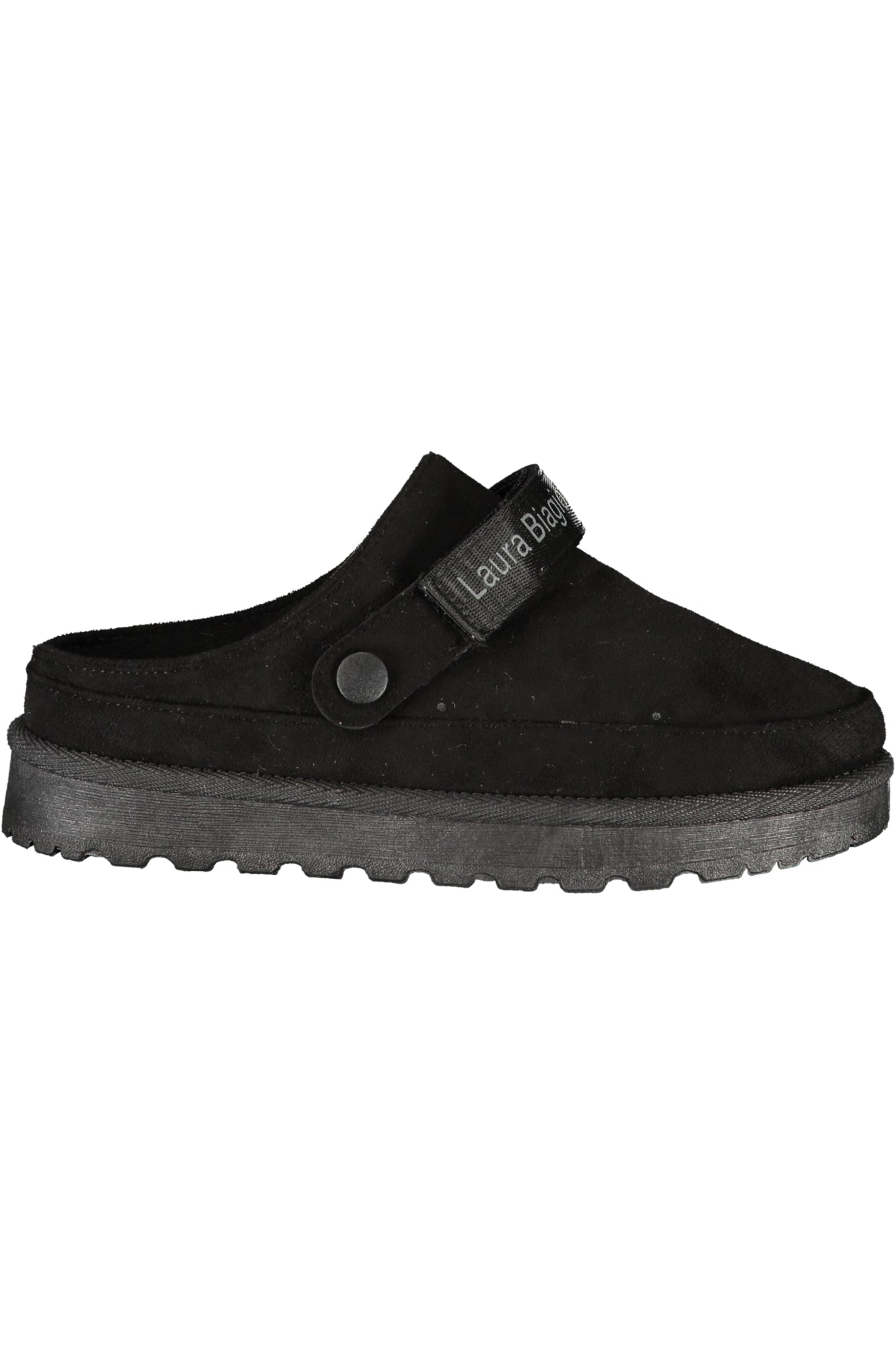 9260_NEBLACK – Damen Winter Clogs - Schwarze Sabots mit Fell und individuell anpassbar – Größe: 36, 37, 38, 39, 40, 41 – Farbe: Nero