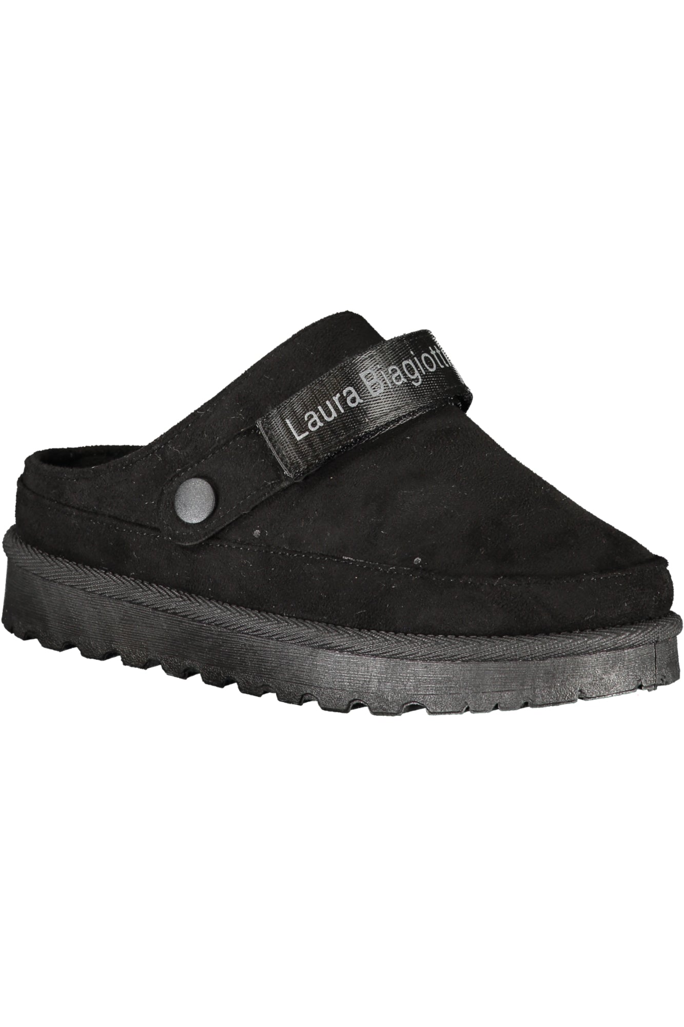 9260_NEBLACK – Damen Winter Clogs - Schwarze Sabots mit Fell und individuell anpassbar – Größe: 36, 37, 38, 39, 40, 41 – Farbe: Nero