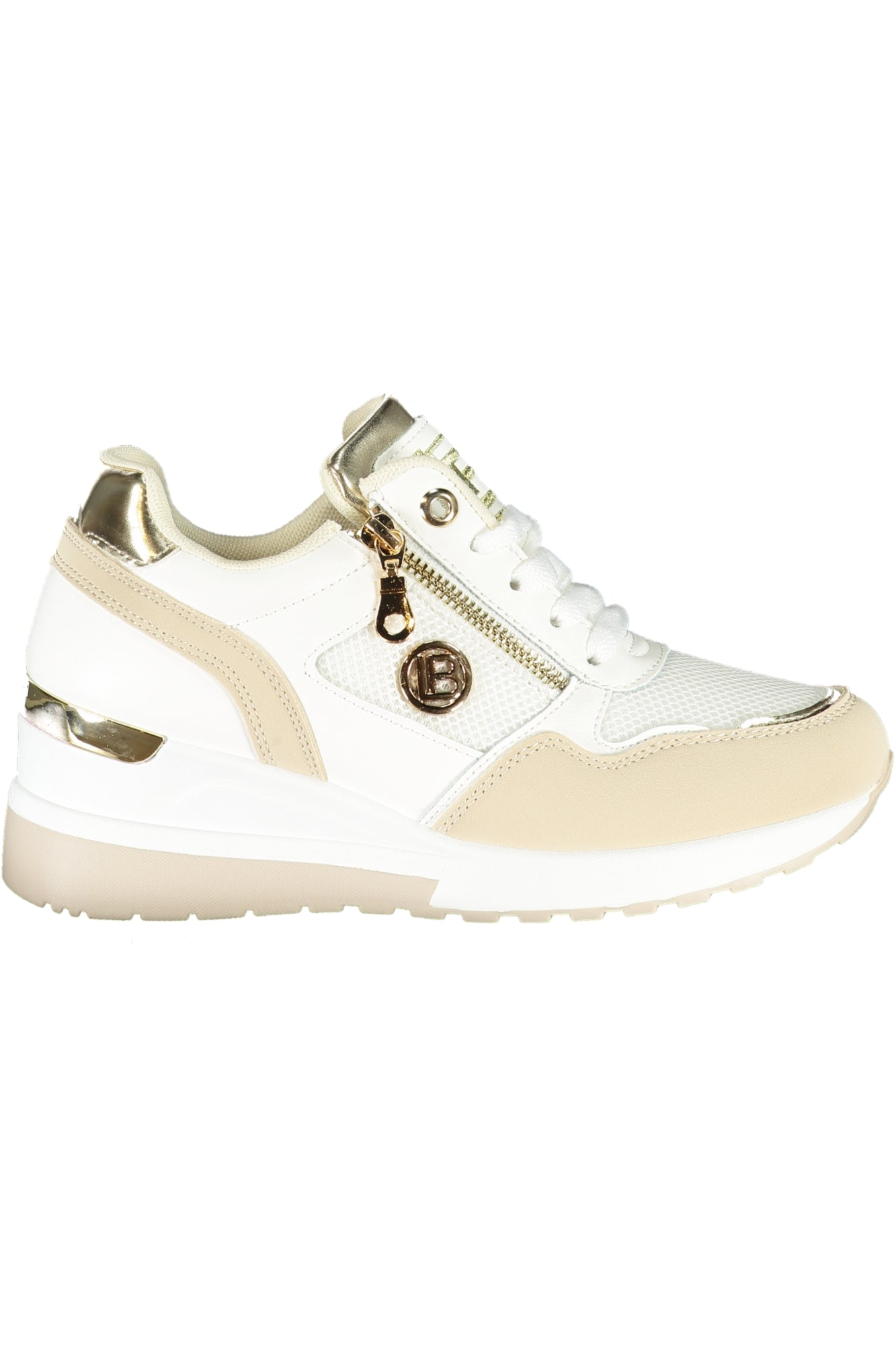 8920_BEBEIGE – Beiger Damensneaker mit Reißverschluss und Kontrastdetails aus Nubukleder – Größe: 36, 37, 38, 39, 40, 41 – Farbe: Beige
