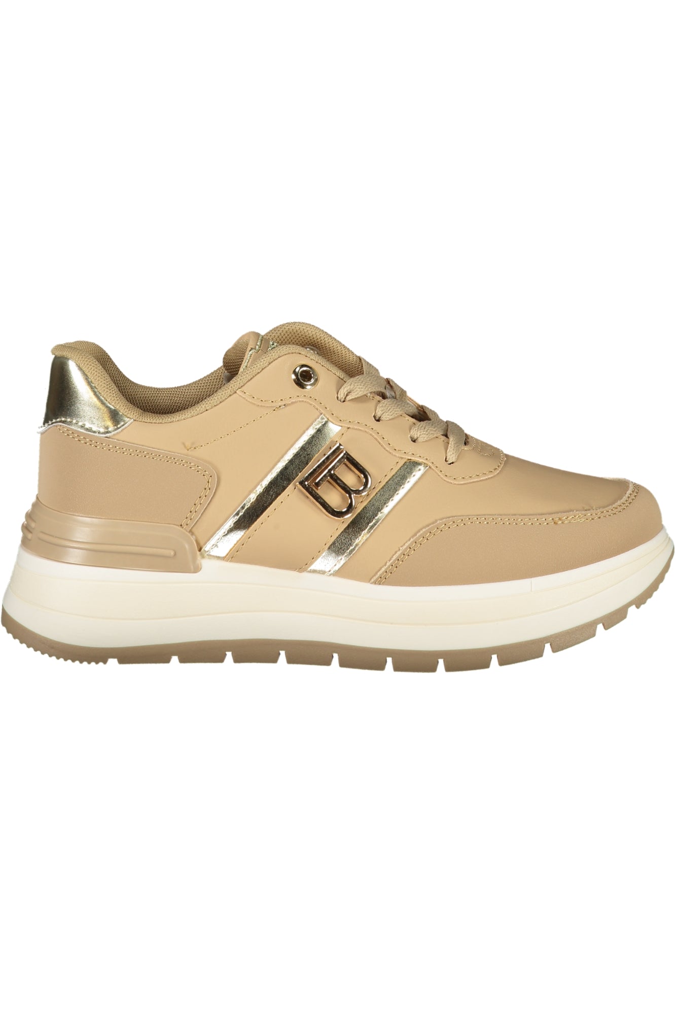 8715_BECAMEL – Beige Damensneaker mit Schnürsenkeln und kontrastierenden Details – Größe: 36, 37, 38, 39, 40, 41 – Farbe: Beige