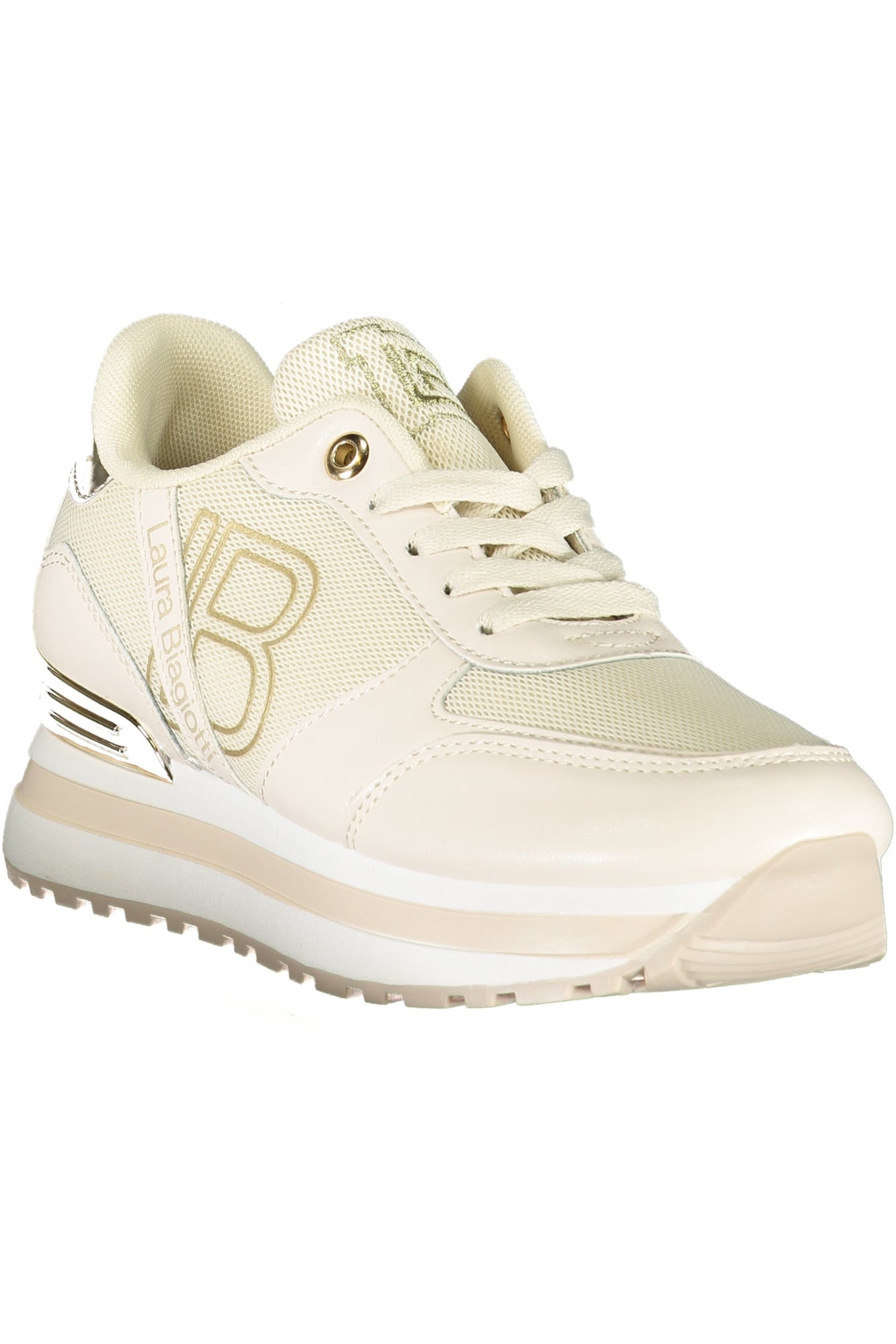 8915_BEIVORY – Bequemer Damen-Sportschuh aus Kalbsleder mit Stickerei, beige – Größe: 36, 37, 38, 39, 40, 41 – Farbe: Beige