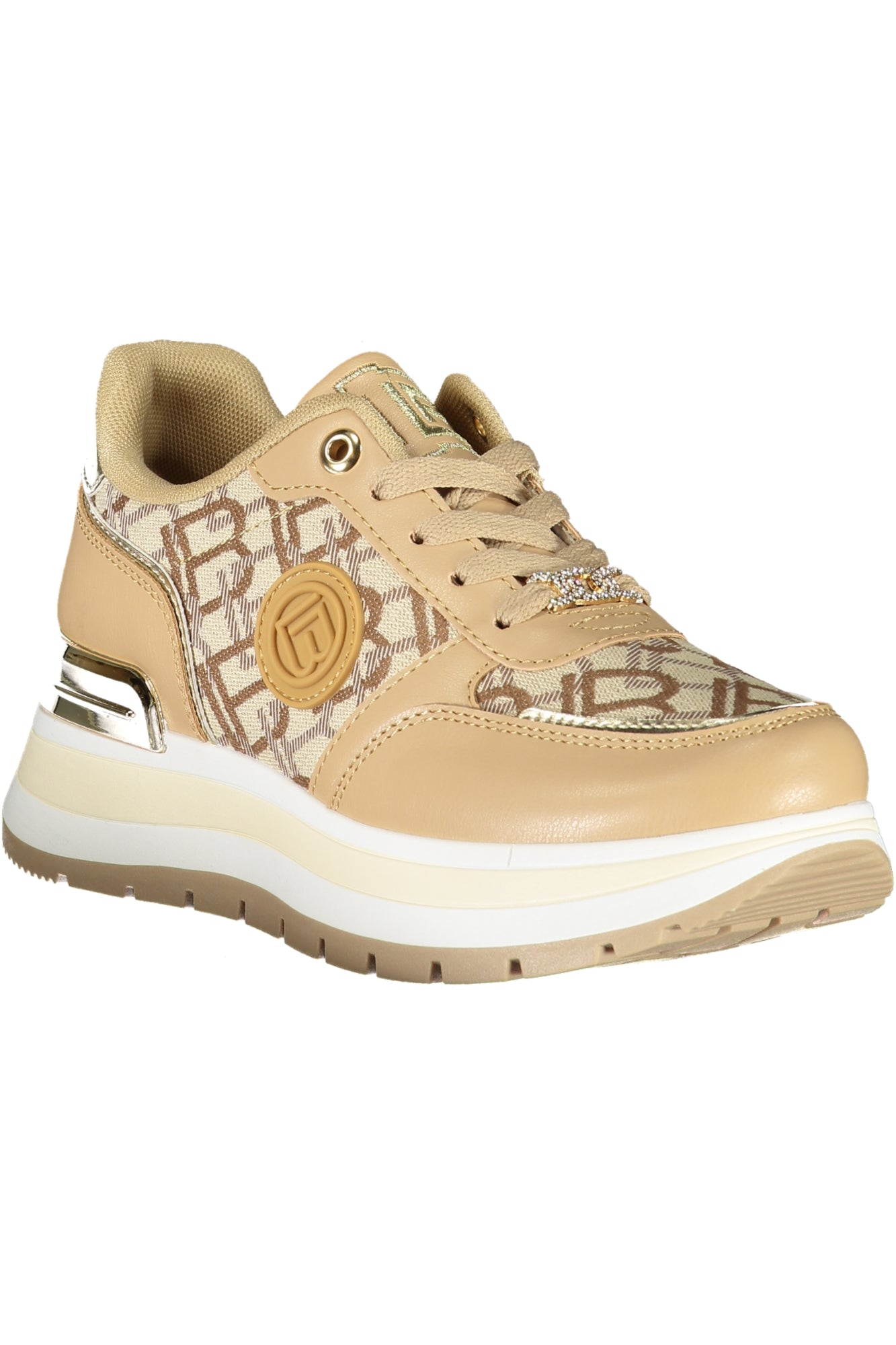 8917_BESAND – Elegante Beige Damen-Sneaker aus Leder mit Kontrast und Komfort – Größe: 36, 37, 38, 39, 40, 41 – Farbe: Beige