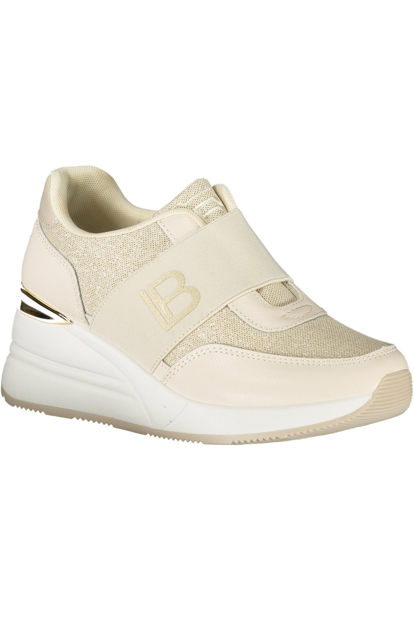 9253_BEIVORY – Bequemer Damensportschuh Beige mit Plateau 6 cm und Kontrastdetails – Größe: 36, 37, 38, 39, 40, 41 – Farbe: Beige