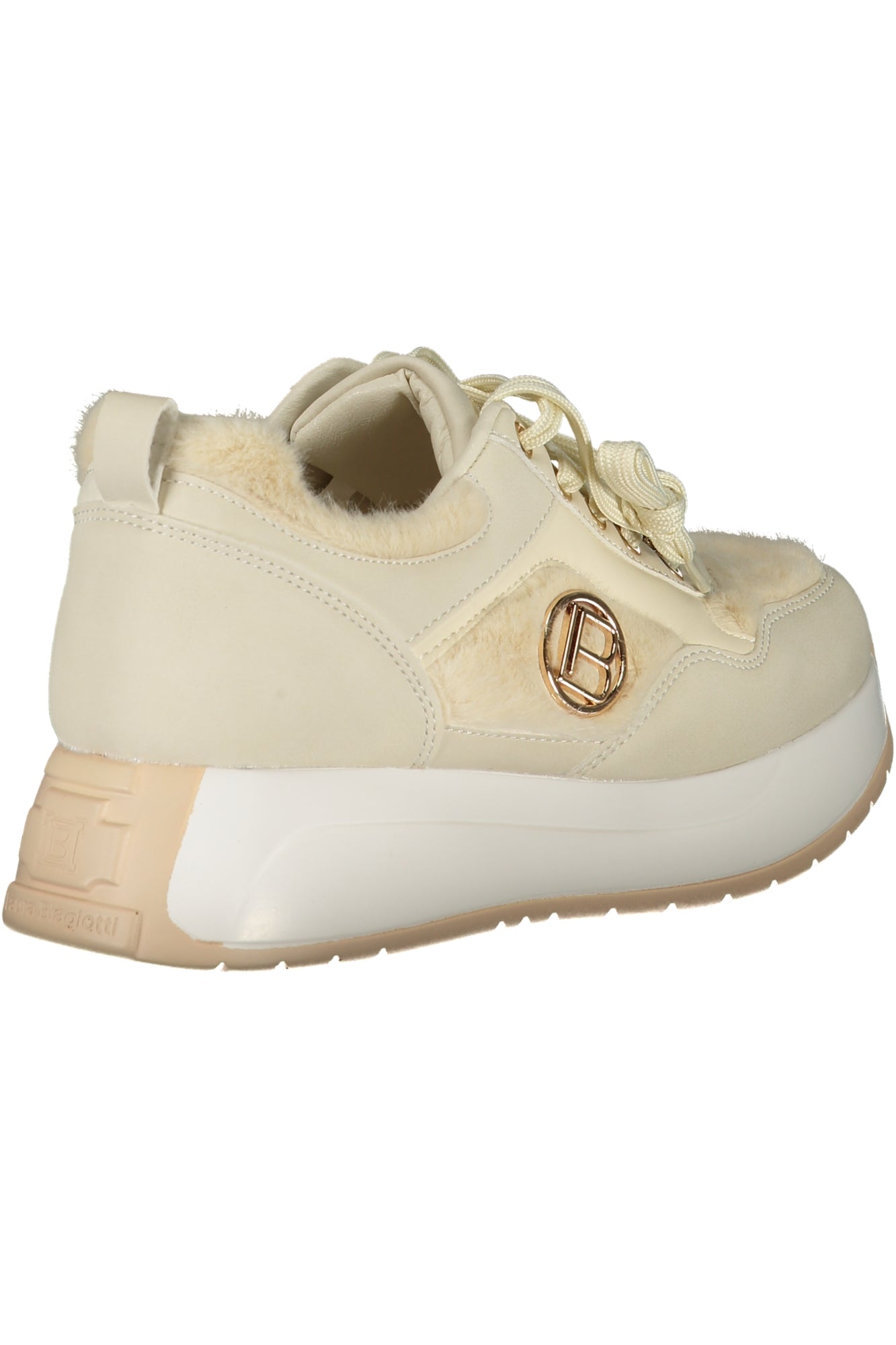 8711_BETOFU – Damen Veloursleder-Sneaker in Beige mit Schnürsenkeln und Stickerei – Größe: 36, 37, 38, 39, 40, 41 – Farbe: Beige