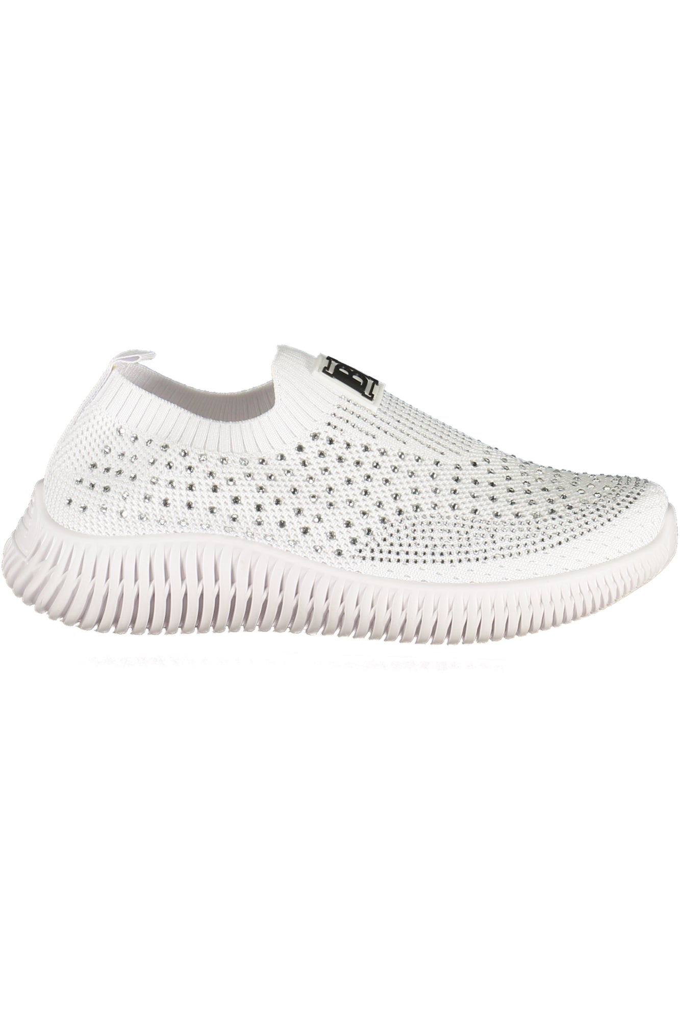 9661_BIWHITE – Eleganter Damensneaker Weiß mit Strass und Herausnehmbarem Fußbett – Größe: 36, 37, 38, 39, 40, 41 – Farbe: Bianco