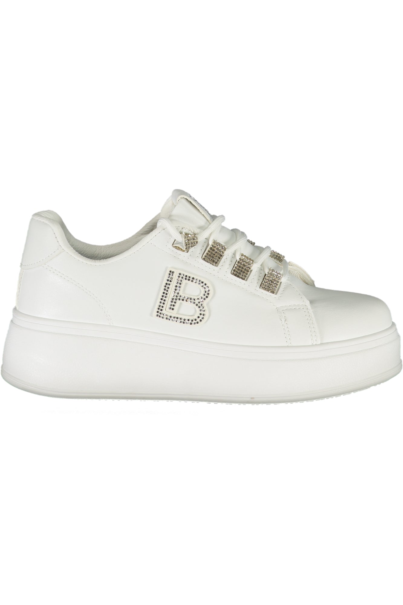 8932_BIWHITE – Eleganter Damensneaker in Weiß aus Kalbsleder mit Keilabsatz – Größe: 36, 37, 38, 39, 40, 41 – Farbe: Bianco