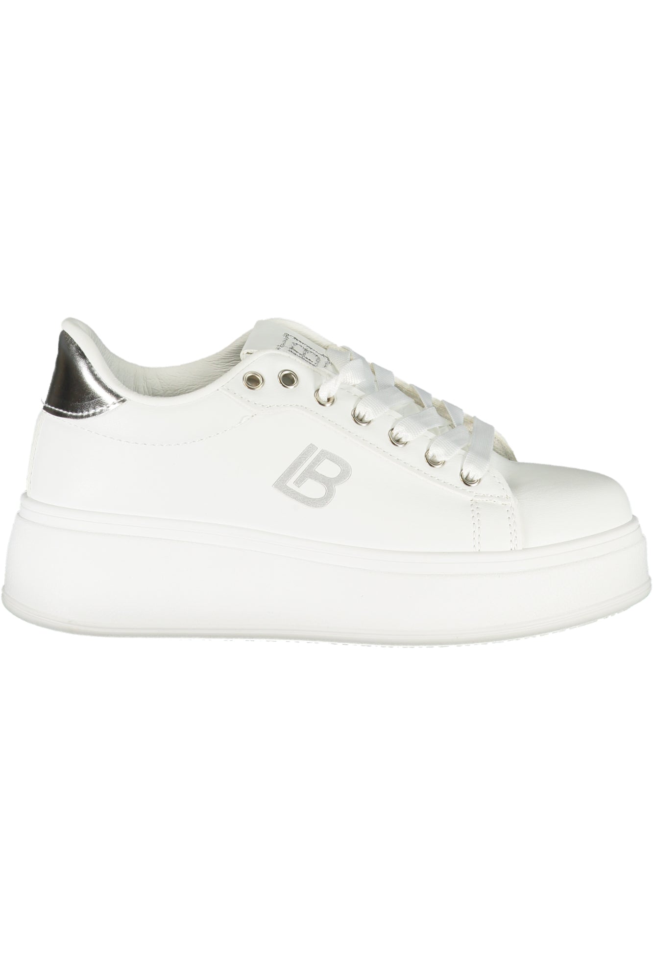 8930_BIWHISIL – Eleganter Damensportschuh in Weiß mit 4 cm Keilabsatz und Strass – Größe: 36, 37, 38, 39, 40, 41 – Farbe: Bianco