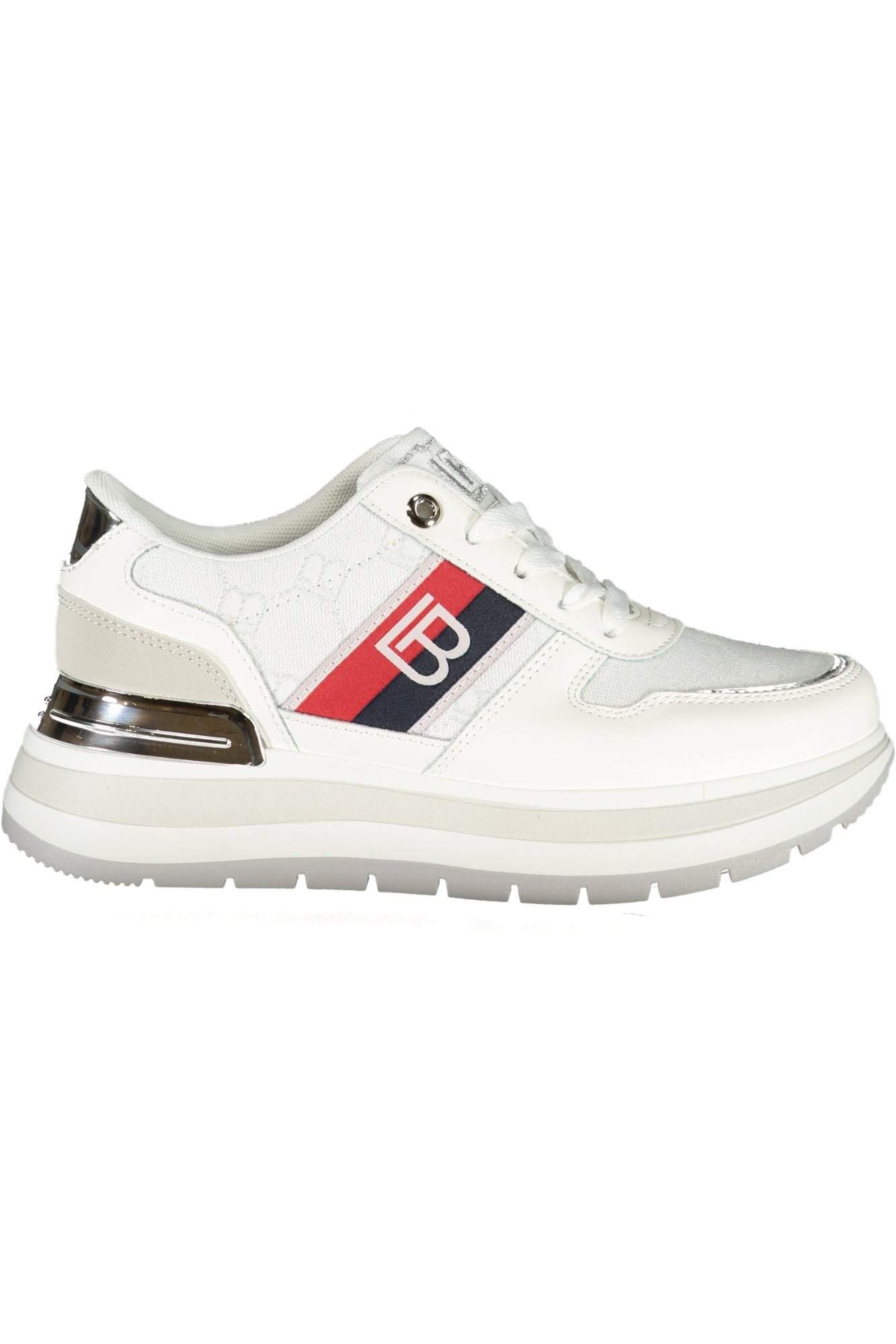 8914_BIWHITE – Eleganter Damen-Sportschuh: Weiß, Kalbsleder & Kontrastdetails – Größe: 36, 37, 38, 39, 40, 41 – Farbe: Bianco