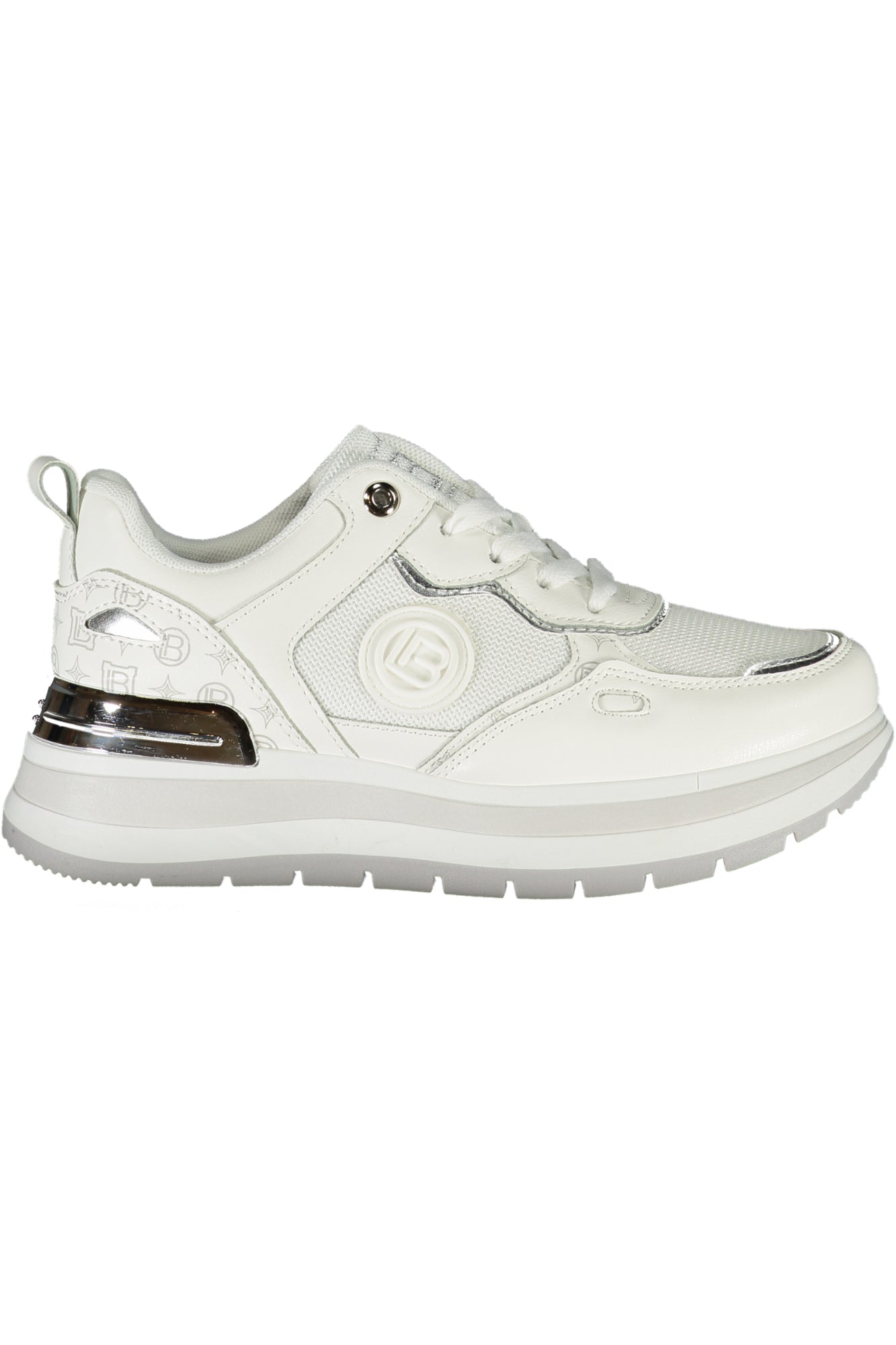 8918_BIWHITE – Damen Sportschuh: Weiß, Kalbsleder, Kontrastdetails & Komfortbett – Größe: 36, 37, 38, 39, 40, 41 – Farbe: Bianco