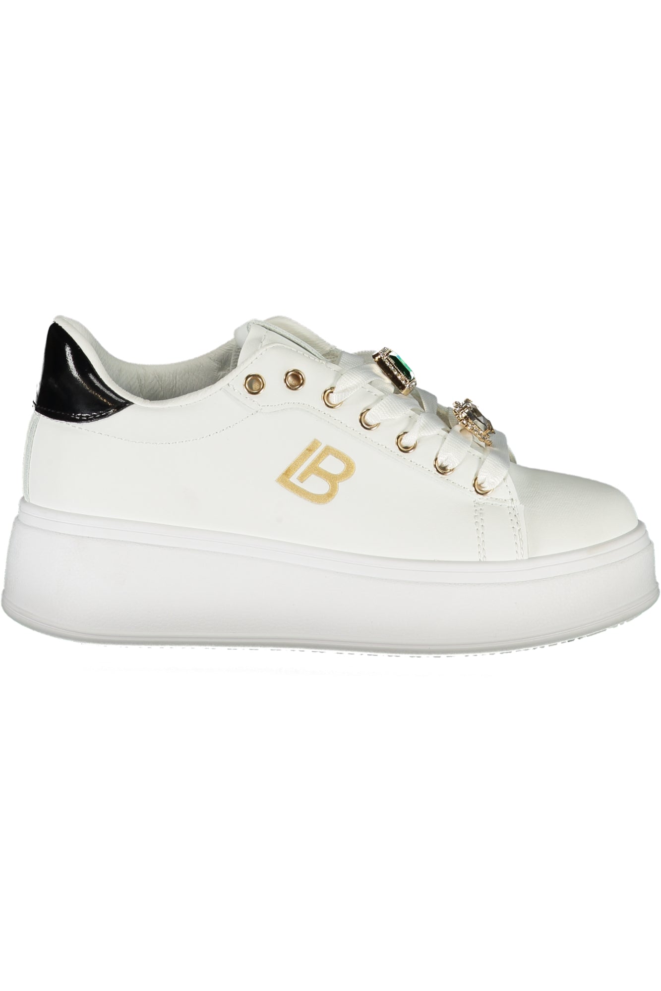 8927_BIWHITE – Weiße Damensneaker mit Keilabsatz & Strasssteinen - Stylisch & Komfortabel – Größe: 36, 37, 38, 39, 40, 41 – Farbe: Bianco