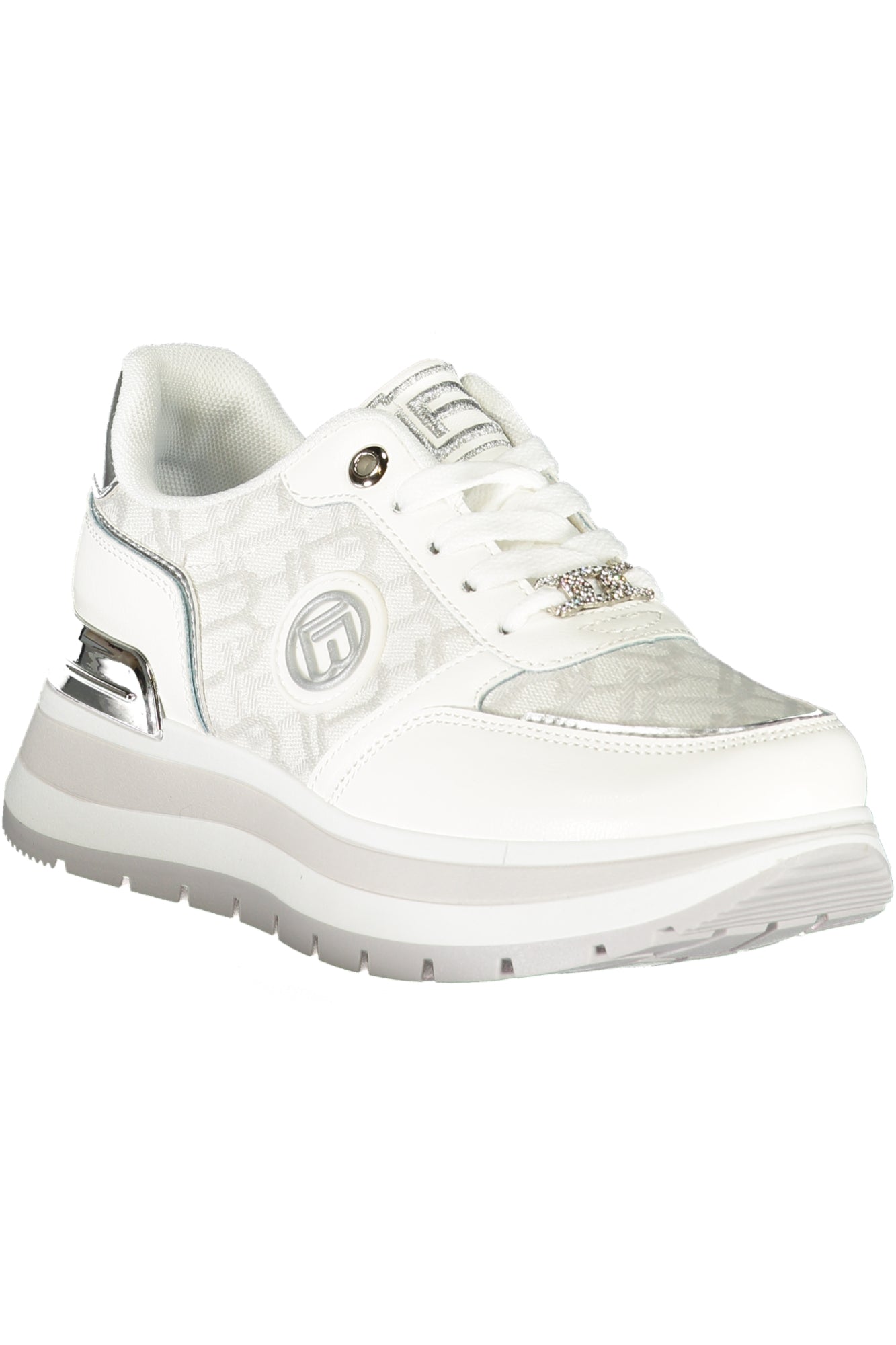 8917_BIWHITE – Elegante weiße Damensneaker aus Kalbsleder mit Kontrastdetails – Größe: 36, 37, 38, 39, 40, 41 – Farbe: Bianco