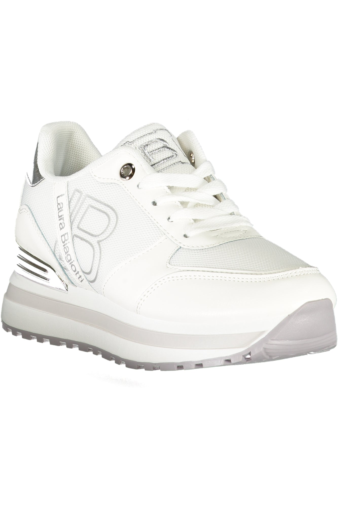 8915_BIWHITE – Weiße Damen-Sportschuhe aus Kalbsleder mit Stickerei und Komfortfußbett – Größe: 36, 37, 38, 39, 40, 41 – Farbe: Bianco