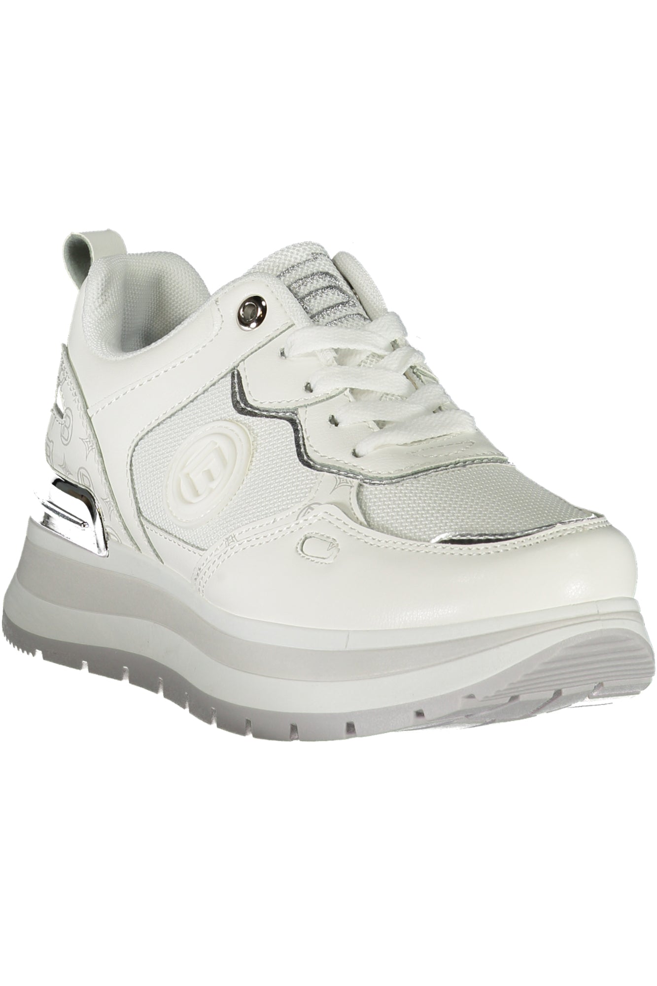 8918_BIWHITE – Damen Sportschuh: Weiß, Kalbsleder, Kontrastdetails & Komfortbett – Größe: 36, 37, 38, 39, 40, 41 – Farbe: Bianco