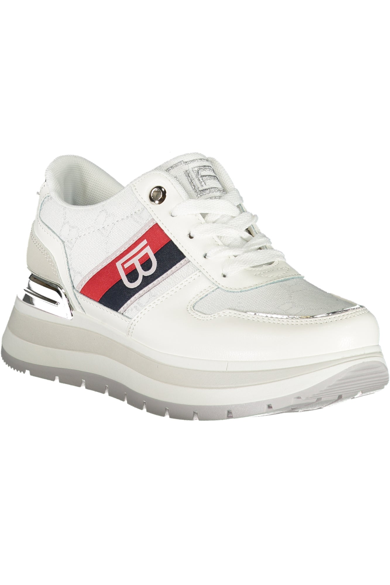 8914_BIWHITE – Eleganter Damen-Sportschuh: Weiß, Kalbsleder & Kontrastdetails – Größe: 36, 37, 38, 39, 40, 41 – Farbe: Bianco