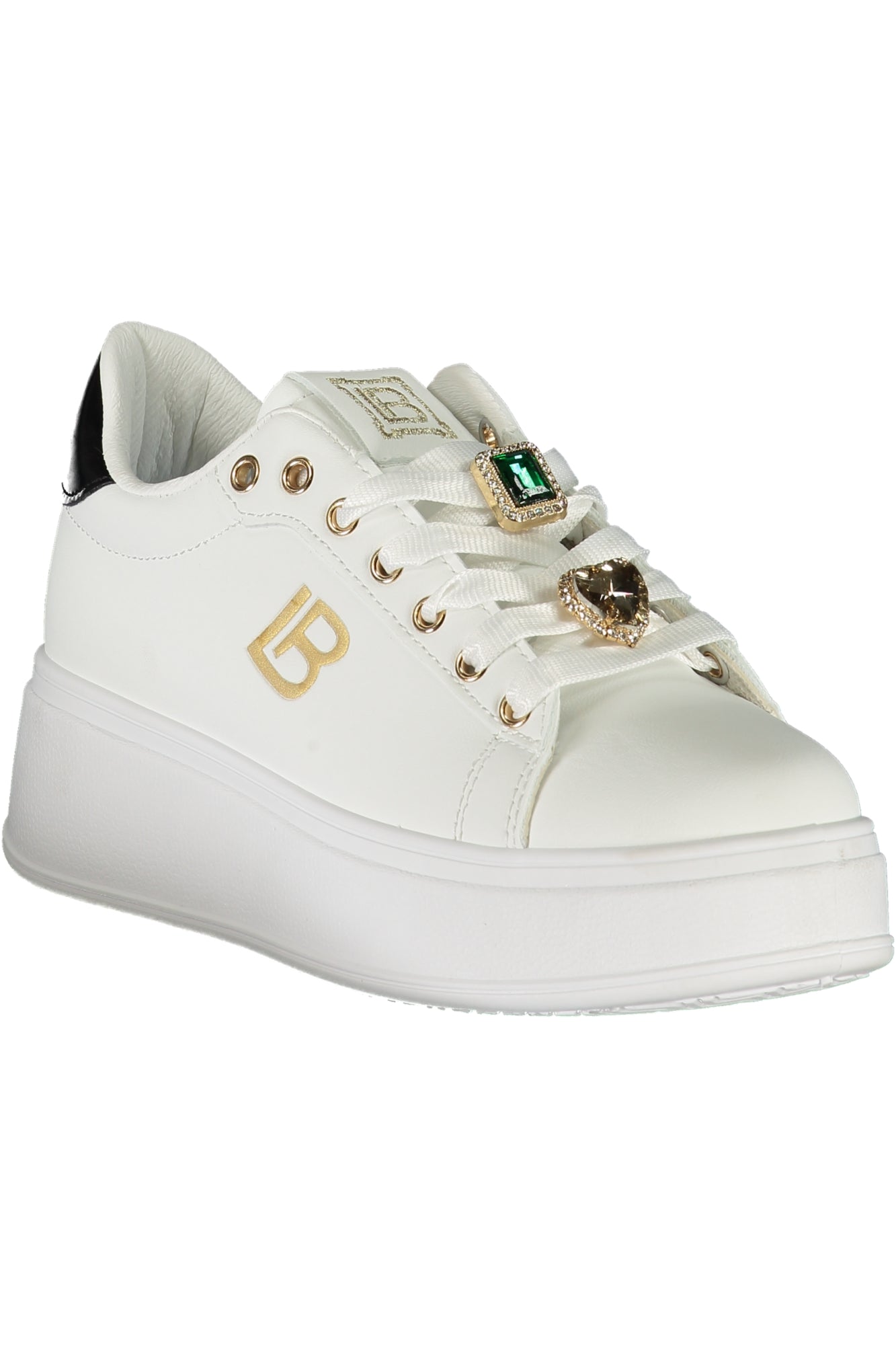 8927_BIWHITE – Weiße Damensneaker mit Keilabsatz & Strasssteinen - Stylisch & Komfortabel – Größe: 36, 37, 38, 39, 40, 41 – Farbe: Bianco