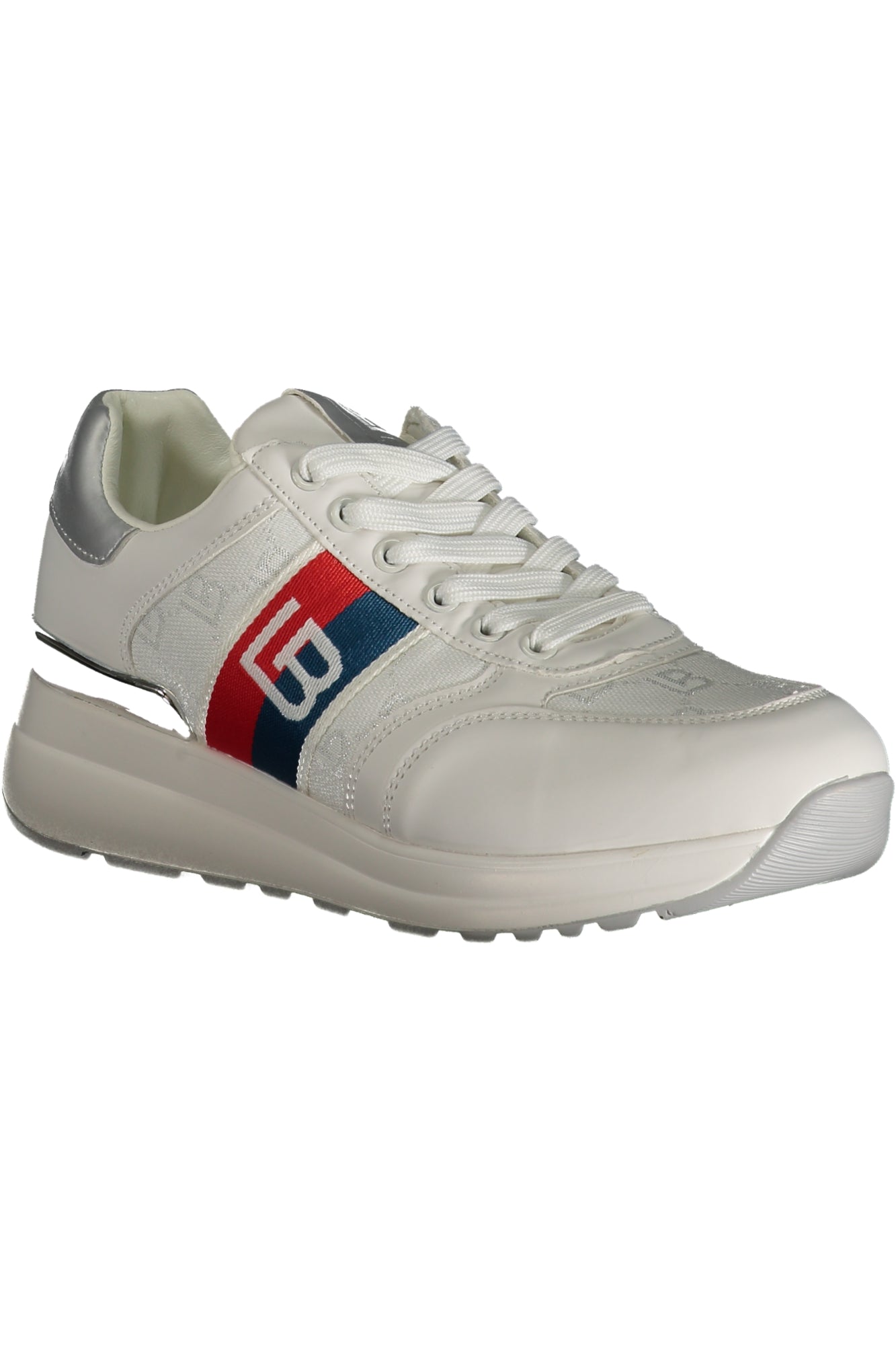 8007_BIWHISIL – Sportschuh für Damen in Weiß - Kontrastdetails & Stickerei-Design – Größe: 35, 36, 37, 38 – Farbe: Bianco