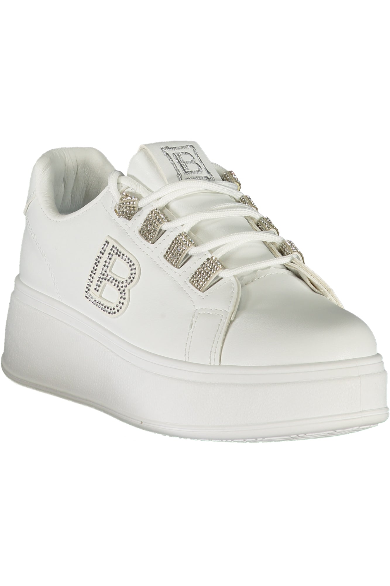 8932_BIWHITE – Eleganter Damensneaker in Weiß aus Kalbsleder mit Keilabsatz – Größe: 36, 37, 38, 39, 40, 41 – Farbe: Bianco
