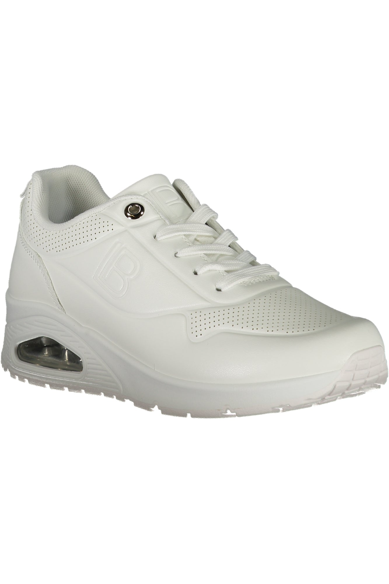 8912_BIWHITE – Weißer Damensportschuh aus Leder mit kontrastierenden Details – Größe: 36, 37, 38, 39, 40, 41 – Farbe: Bianco