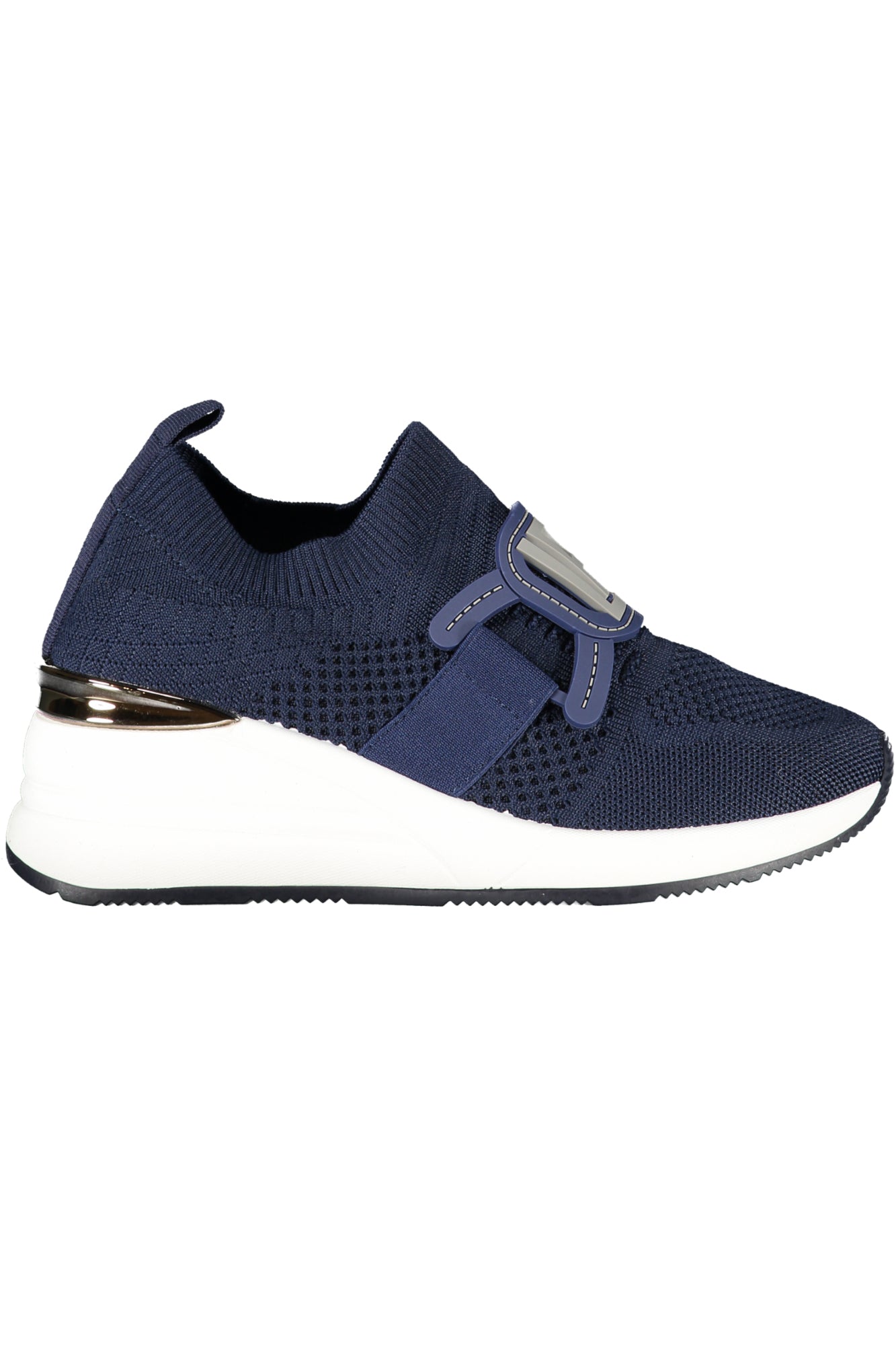 9254_BLNAVY – Blaue Damensportschuhe mit 6 cm Plateau & Kontrastdetails – Größe: 36, 37, 38, 39, 40, 41 – Farbe: Blu