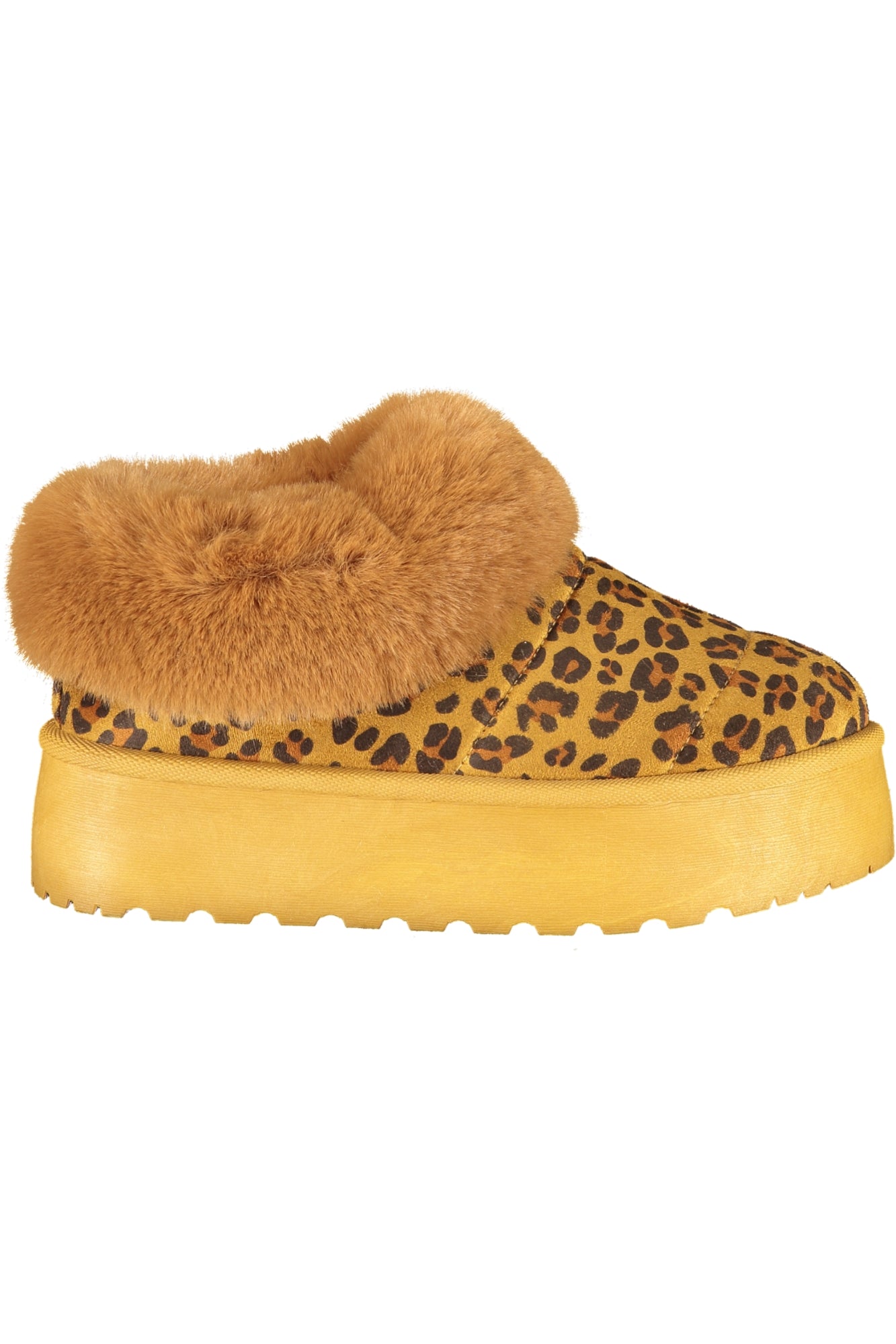 9263_MALEOPAR – Damen-Sneaker in Braun mit Fell und 4 cm Keilabsatz, Kontrastdetails – Größe: 36, 37, 38, 39, 40, 41 – Farbe: Marrone