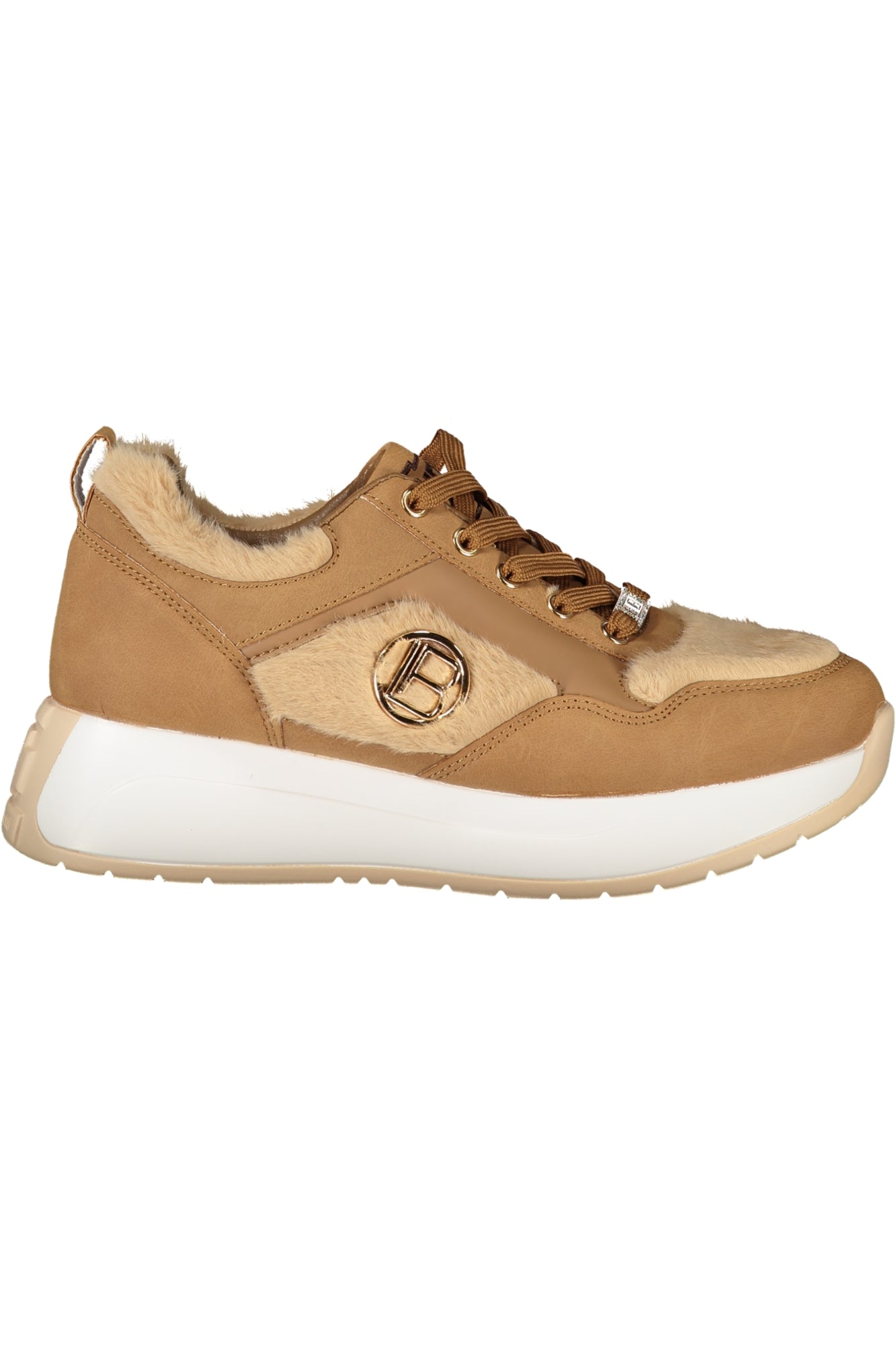 8711_MACOGNAC – Damen-Sneaker Braun mit Schnürsenkeln & Kontrastdetails aus Suede – Größe: 36, 37, 38, 40, 41, 39 – Farbe: Marrone