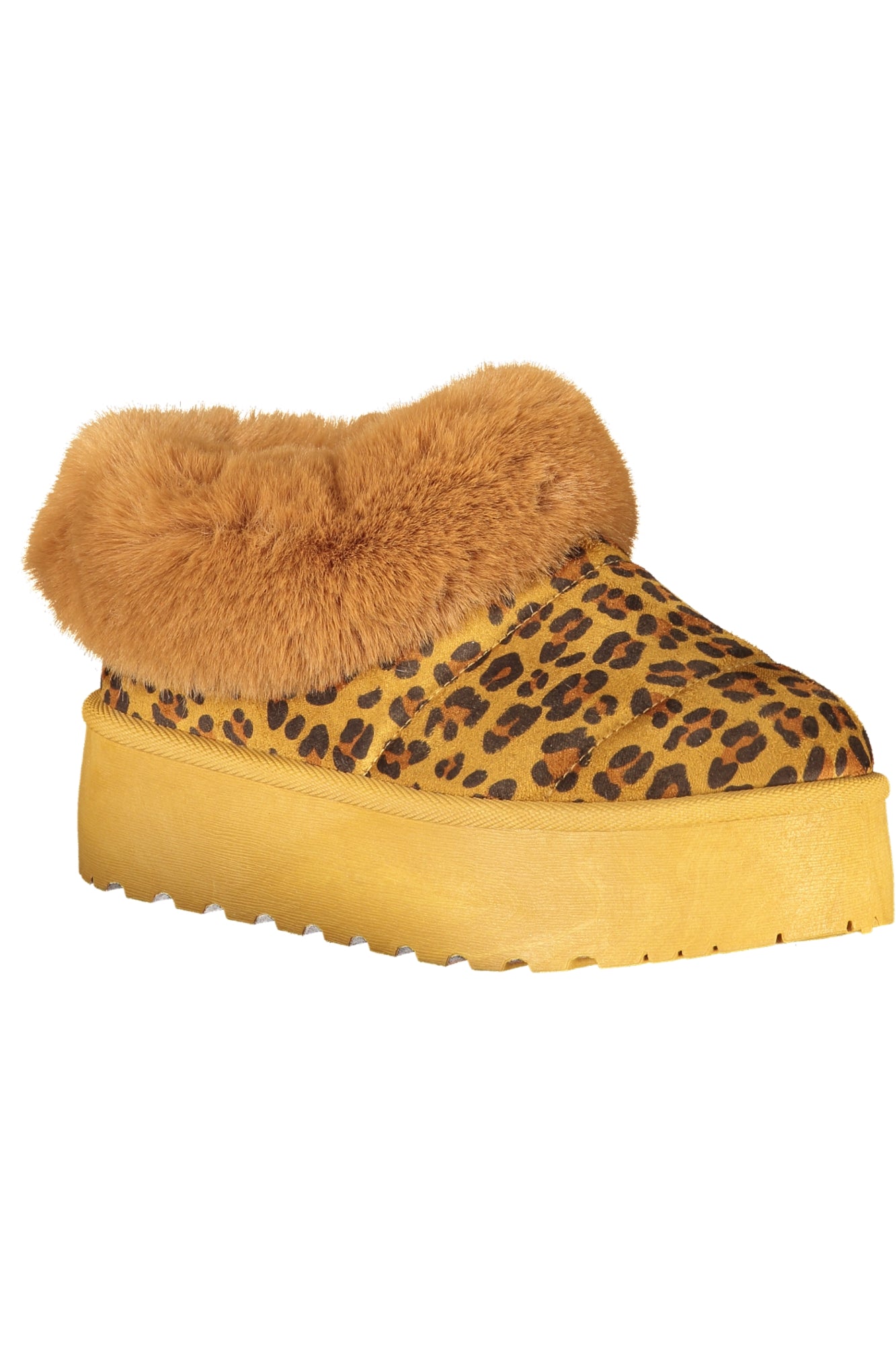 9263_MALEOPAR – Damen-Sneaker in Braun mit Fell und 4 cm Keilabsatz, Kontrastdetails – Größe: 36, 37, 38, 39, 40, 41 – Farbe: Marrone