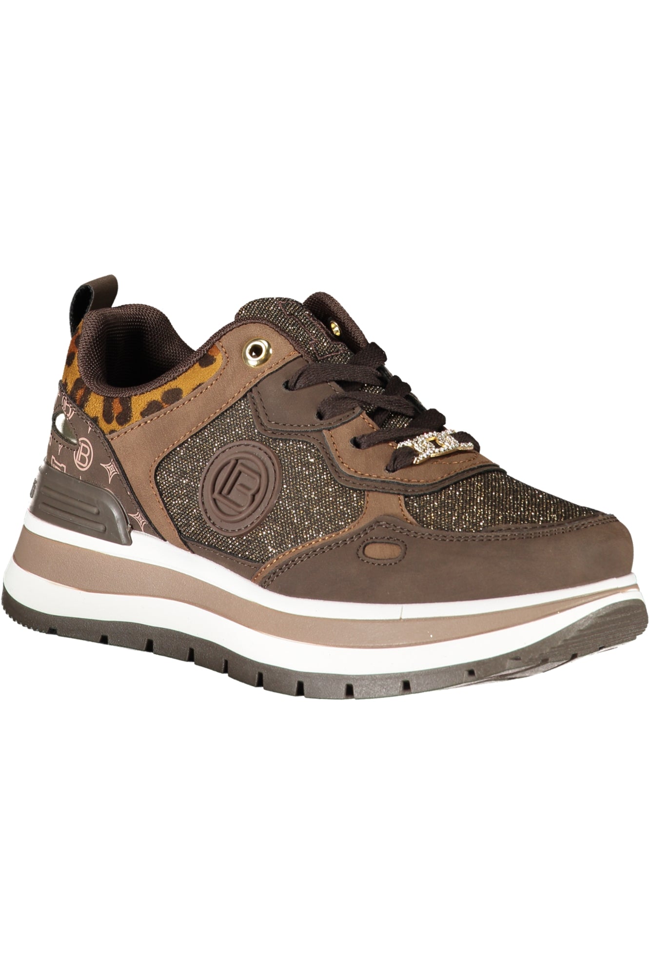 9238_MABROWN – Elegante Damen-Sportschuhe in Braun mit Kontrastelementen – Größe: 36, 37, 38, 39, 40, 41 – Farbe: Marrone