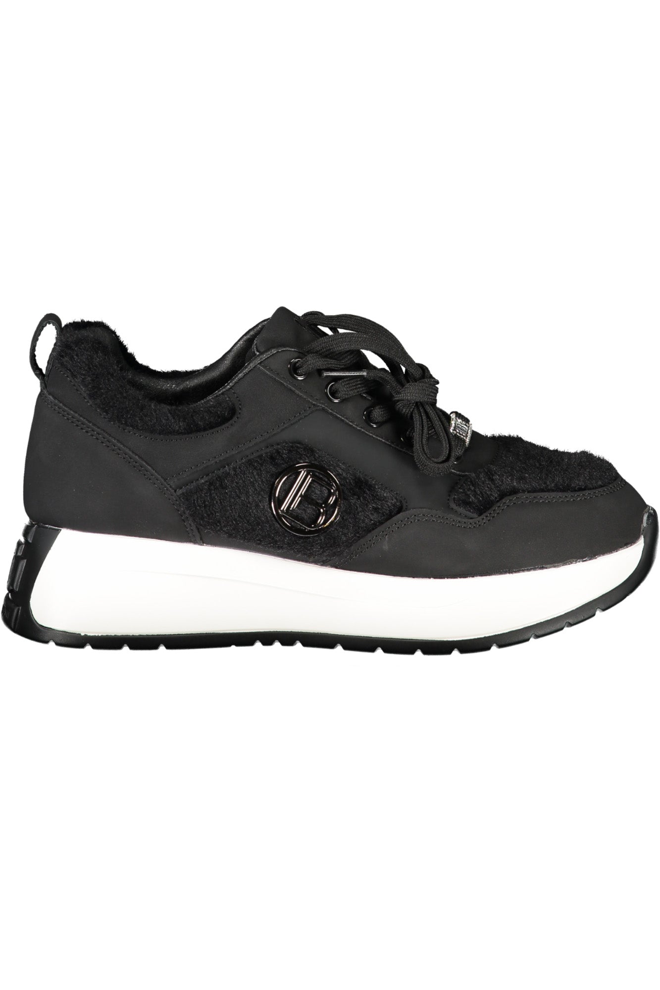 8711_NEBLACK – Damen Sneaker Schwarz Wildleder - Herausnehmbares Fußbett & Details – Größe: 36, 37, 38, 39, 40, 41 – Farbe: Nero