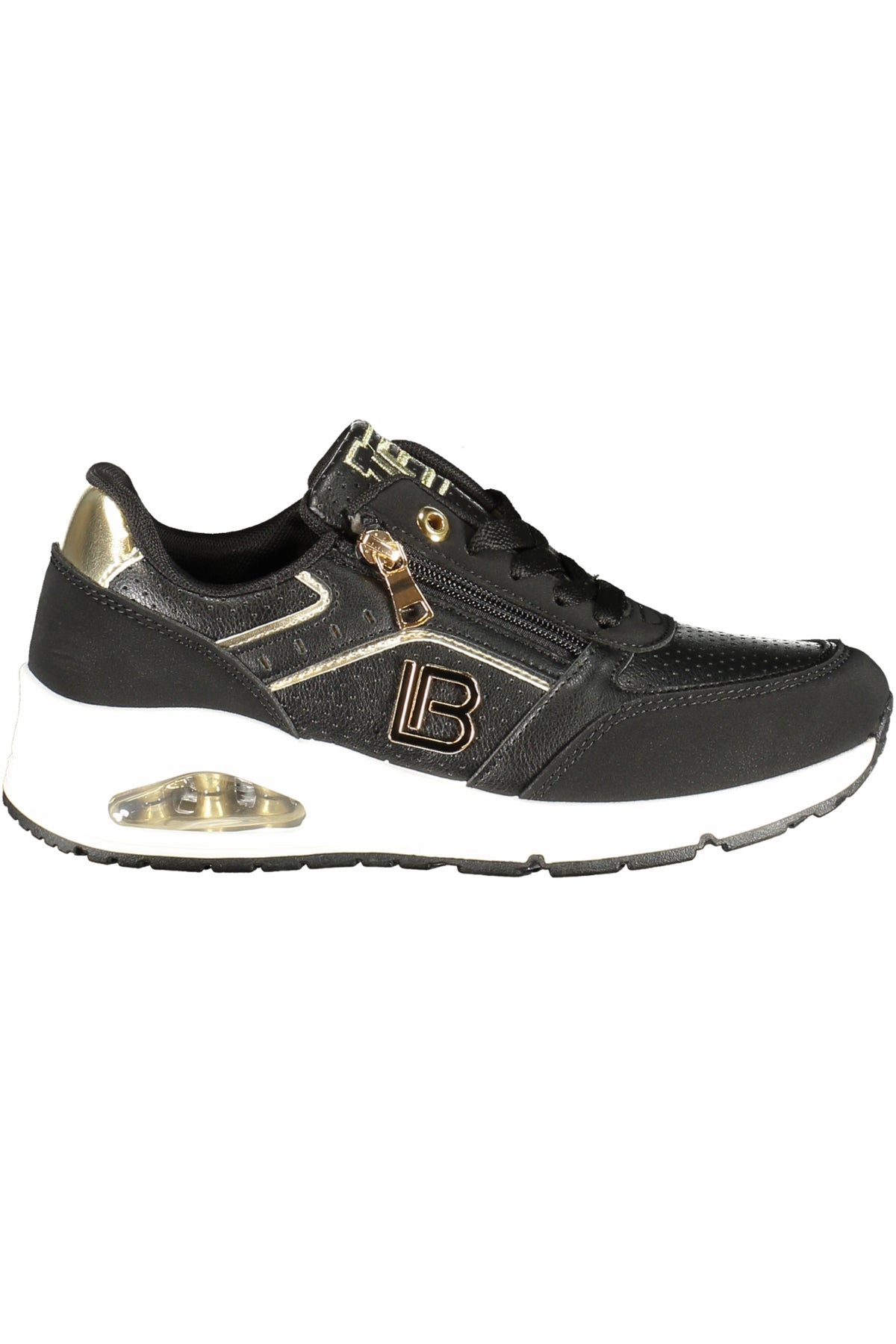 9610_NEBLACK – Eleganter schwarzer Damensportschuh mit Reißverschluss und Komfortsohle – Größe: 36, 37, 38, 39, 40, 41, 35 – Farbe: Nero