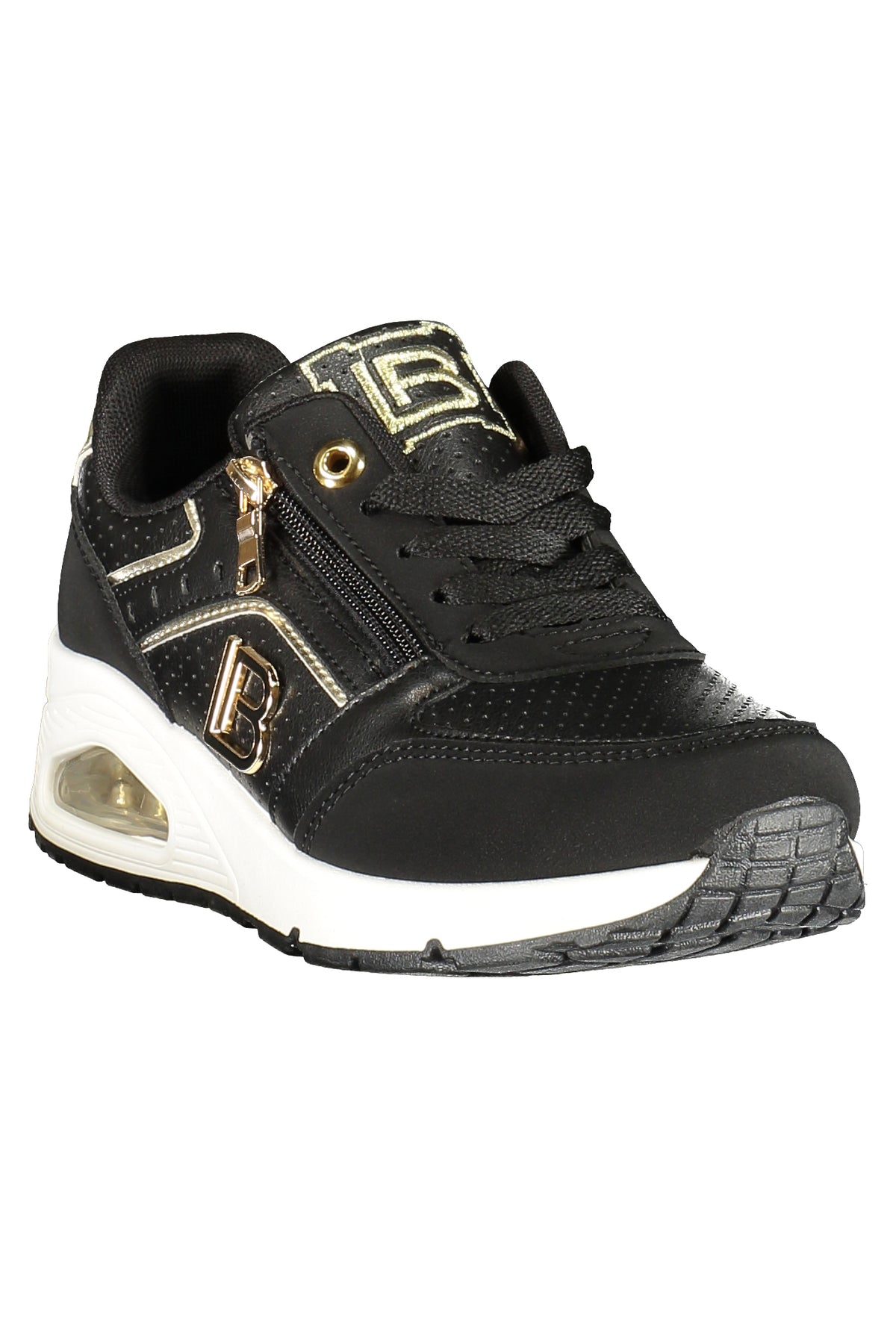 9610_NEBLACK – Eleganter schwarzer Damensportschuh mit Reißverschluss und Komfortsohle – Größe: 36, 37, 38, 39, 40, 41, 35 – Farbe: Nero