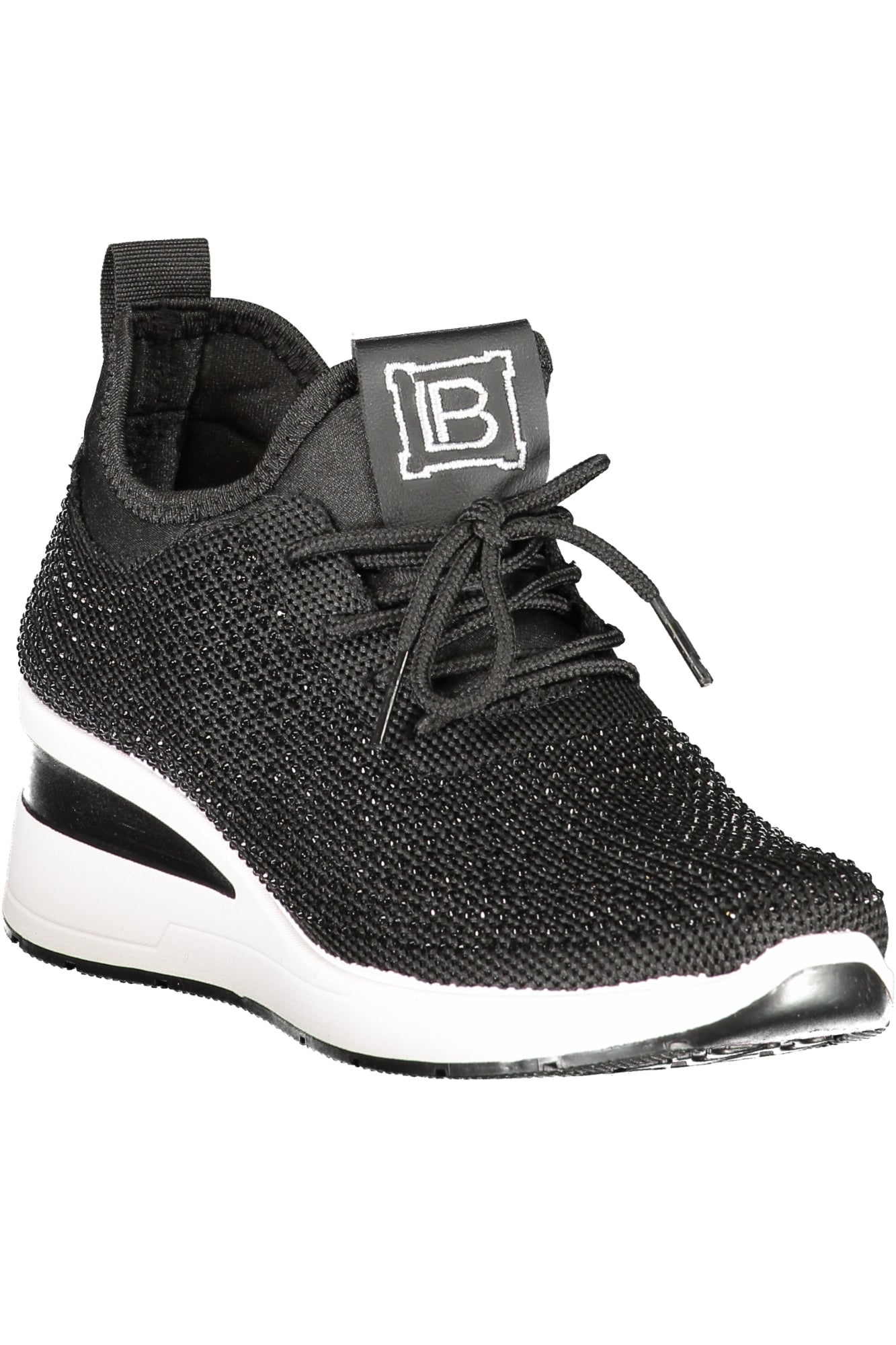 8937_NEBLACK – Eleganter Damensportschuh in Schwarz mit Strass und Stickerei – Größe: 36, 37, 38, 39, 40, 41 – Farbe: Nero