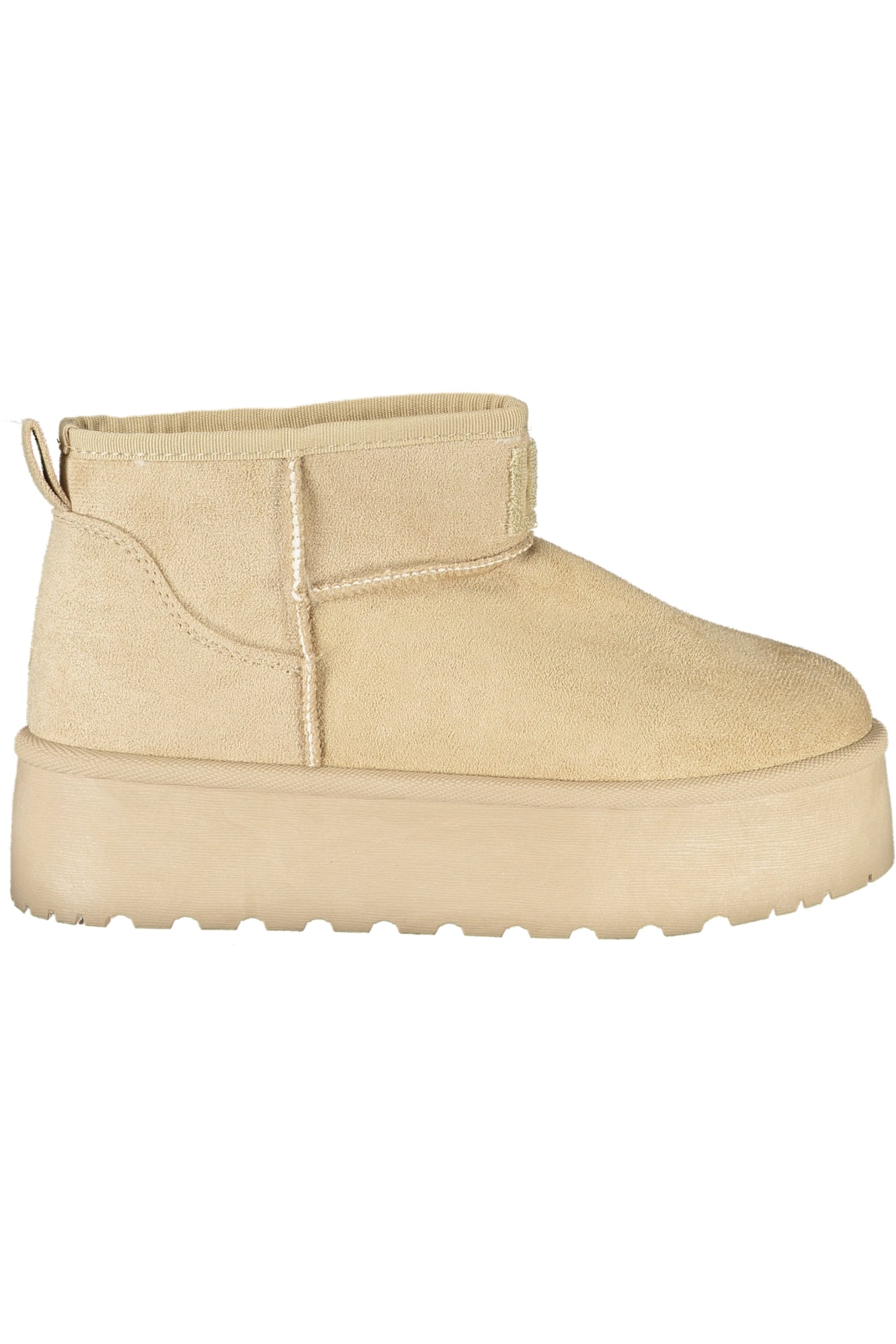 9264_BEBEIGE – Damen Stiefelette Beige mit Fell & Stickerei - Elegante Details – Größe: 36, 37, 38, 39, 40, 41 – Farbe: Beige