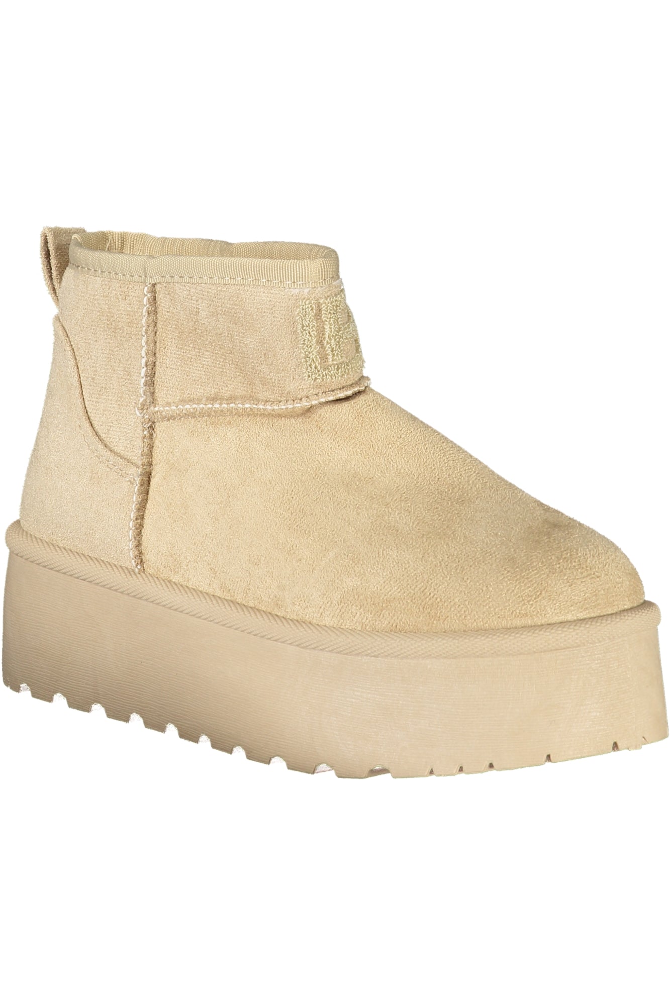 9264_BEBEIGE – Damen Stiefelette Beige mit Fell & Stickerei - Elegante Details – Größe: 36, 37, 38, 39, 40, 41 – Farbe: Beige