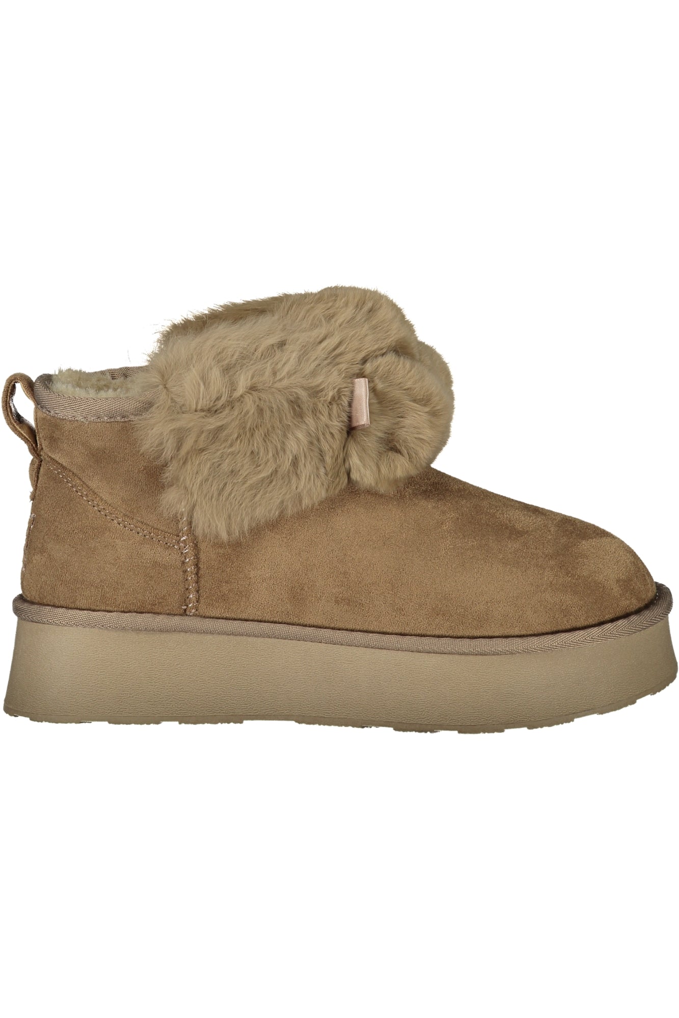 8887_MASAND – Damenstiefel Braun mit Fell - Elegante Kontrastdetails & Logo – Größe: 36, 37, 41, 38, 39 – Farbe: Marrone