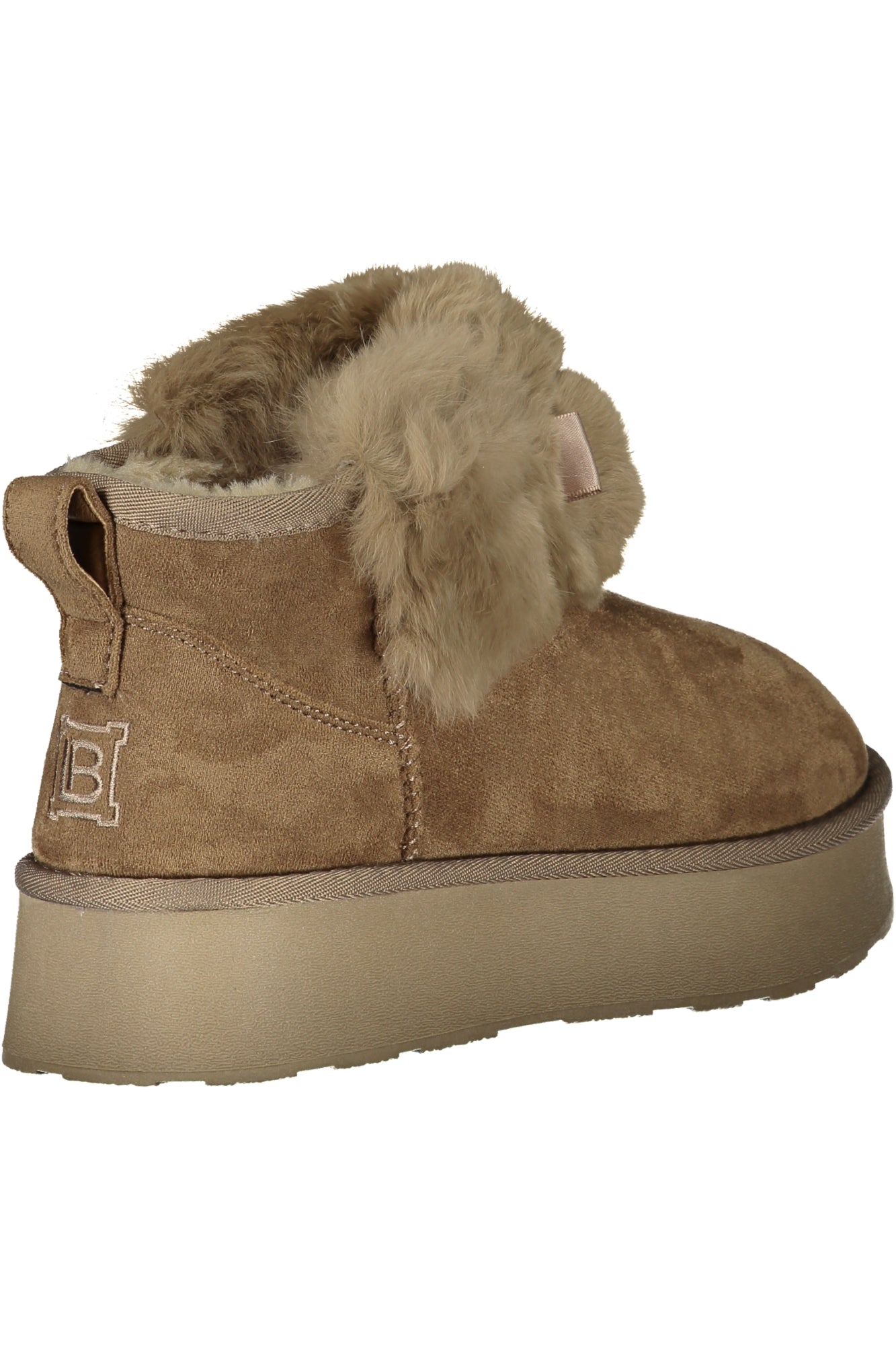 8887_MASAND – Damenstiefel Braun mit Fell - Elegante Kontrastdetails & Logo – Größe: 36, 37, 41, 38, 39 – Farbe: Marrone