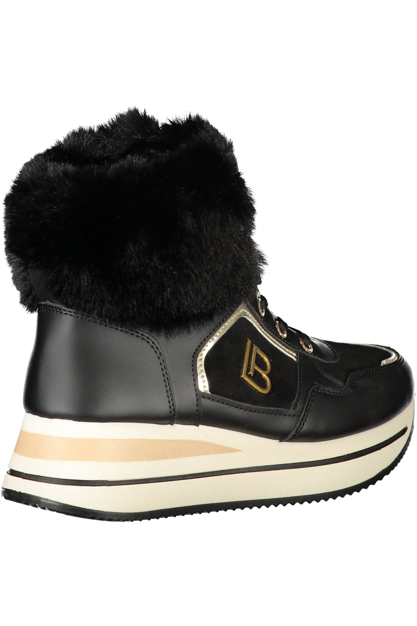 8700_NEBLACK – Elegante Damenstiefel in Schwarz mit Mikrofell und Kontrastdetails – Größe: 38 – Farbe: Nero