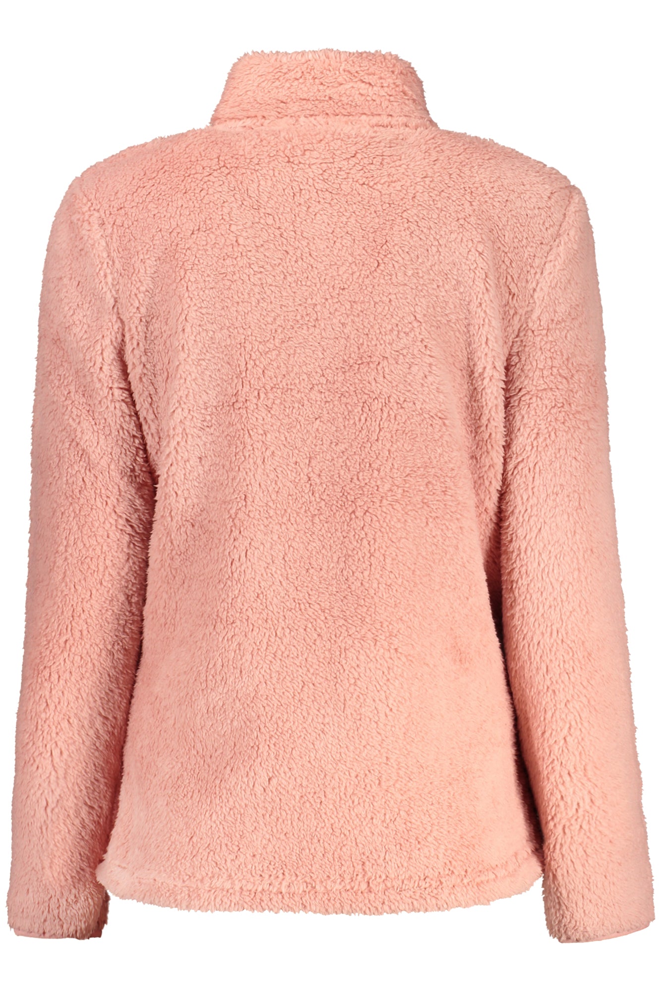 BOA96920B_RSROSA – Damen Sweatshirt Rosa Langarm mit Reißverschluss und Taschen – Größe: S, M, L, XL – Farbe: Rosa