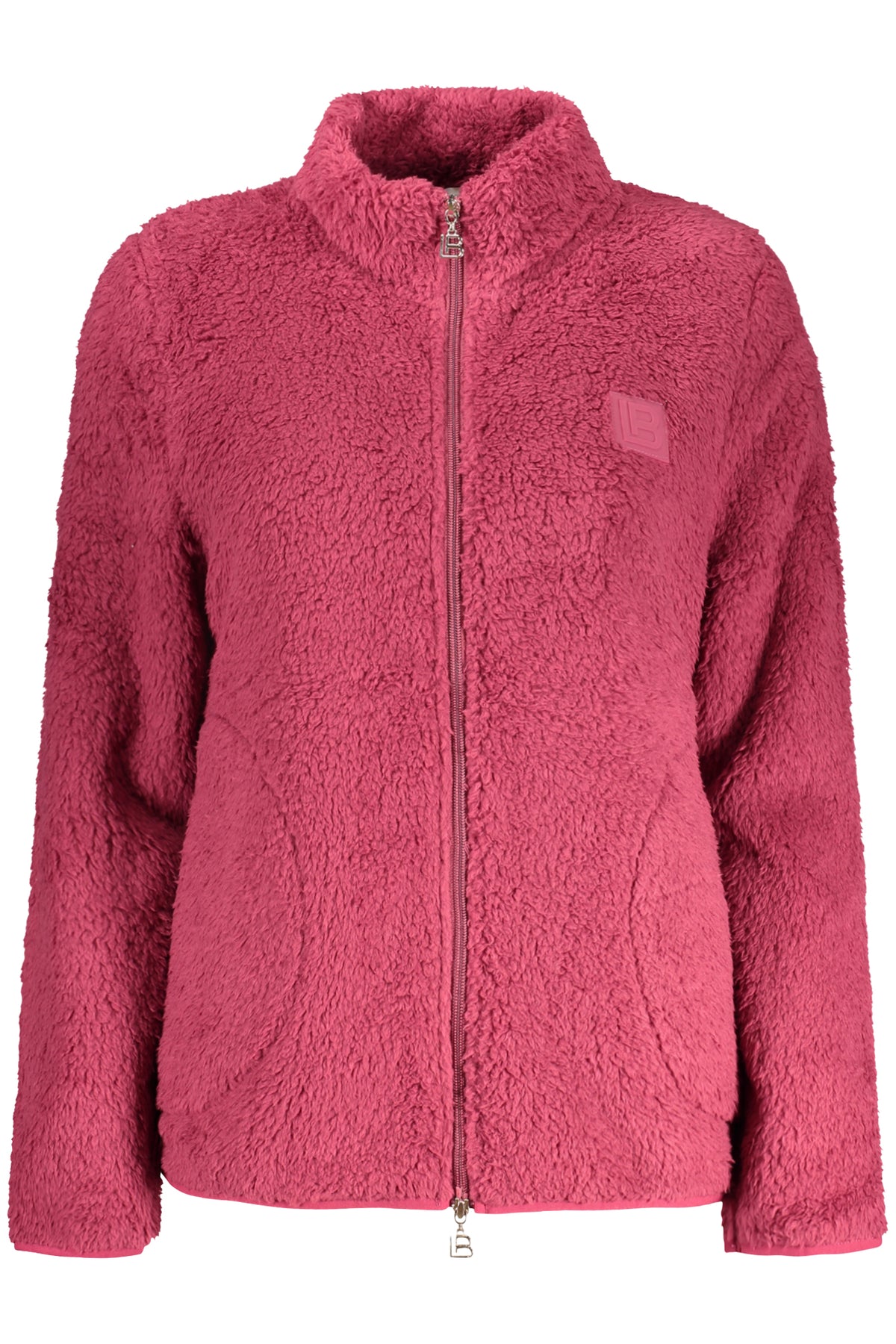 BOA96919B_VIUVA – Violettes Damen-Sweatshirt mit Reißverschluss und Applikation – Größe: S, M, L, XL – Farbe: Viola
