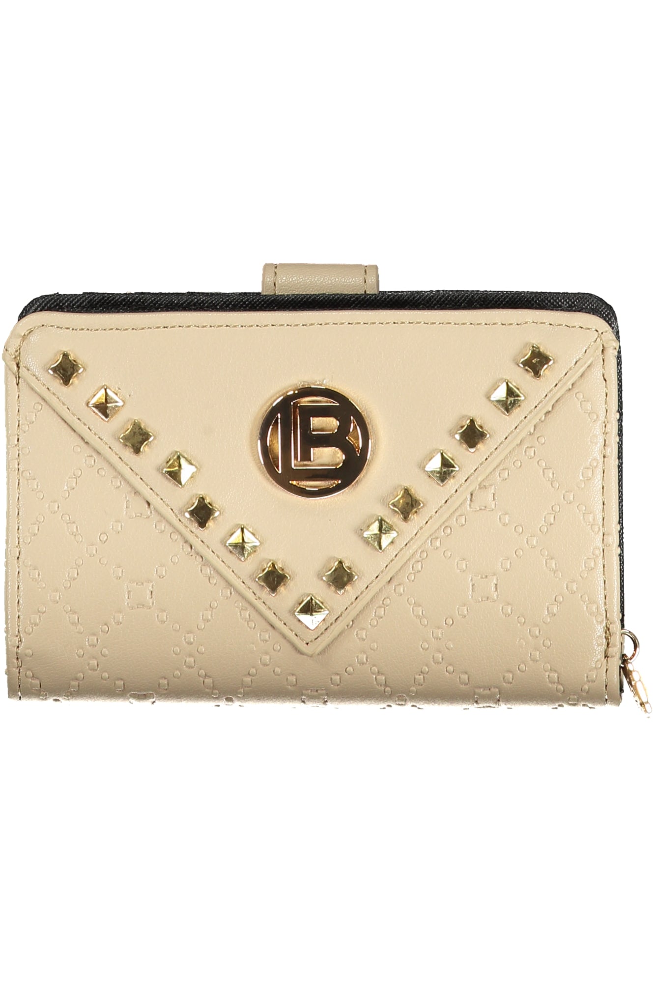 LB25W-507-08_BENATURA – Elegante Damen Geldbörse Beige mit Kontrastdetails und Doppelkammern – Größe: UNI – Farbe: Beige