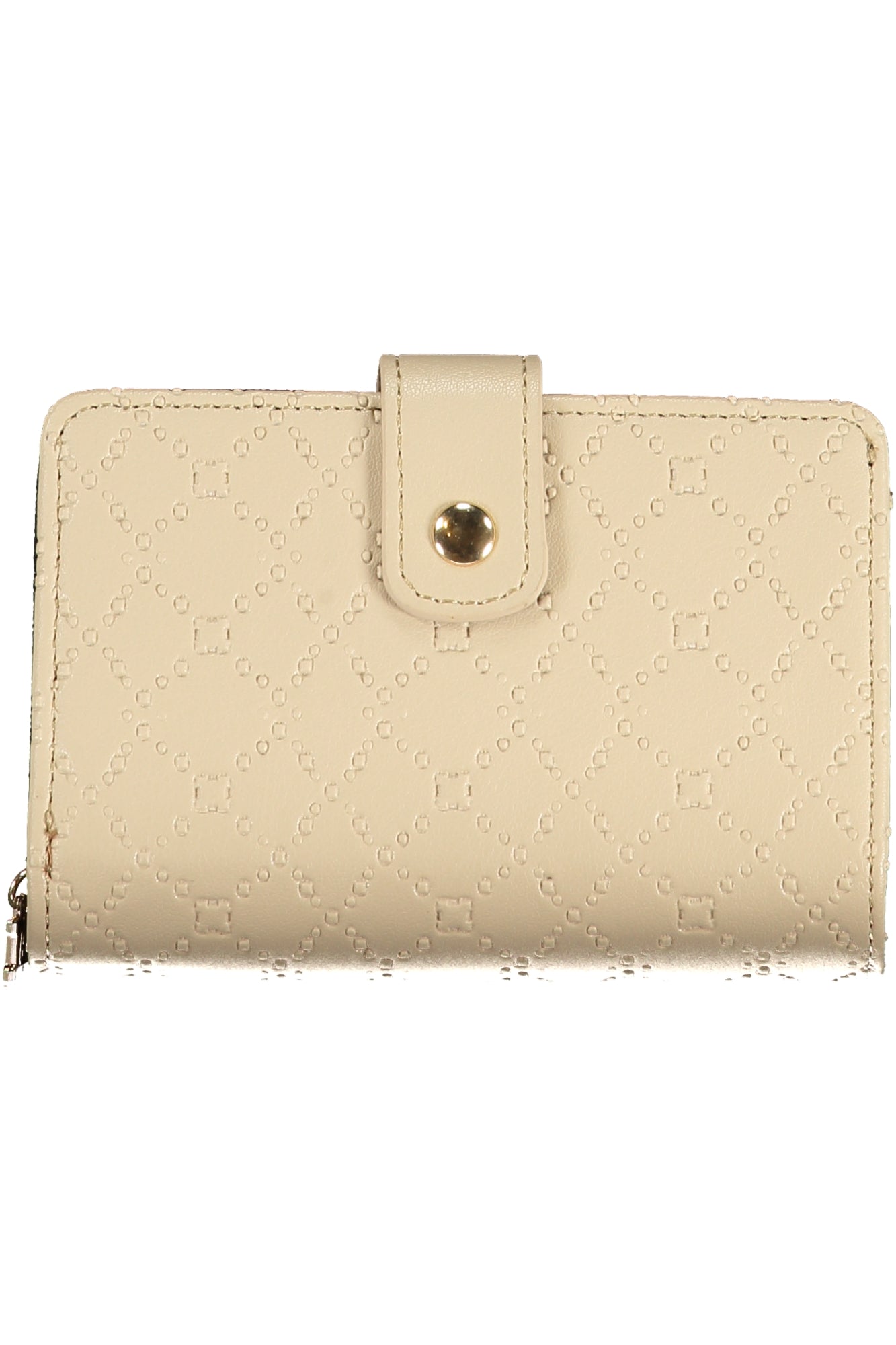 LB25W-507-08_BENATURA – Elegante Damen Geldbörse Beige mit Kontrastdetails und Doppelkammern – Größe: UNI – Farbe: Beige