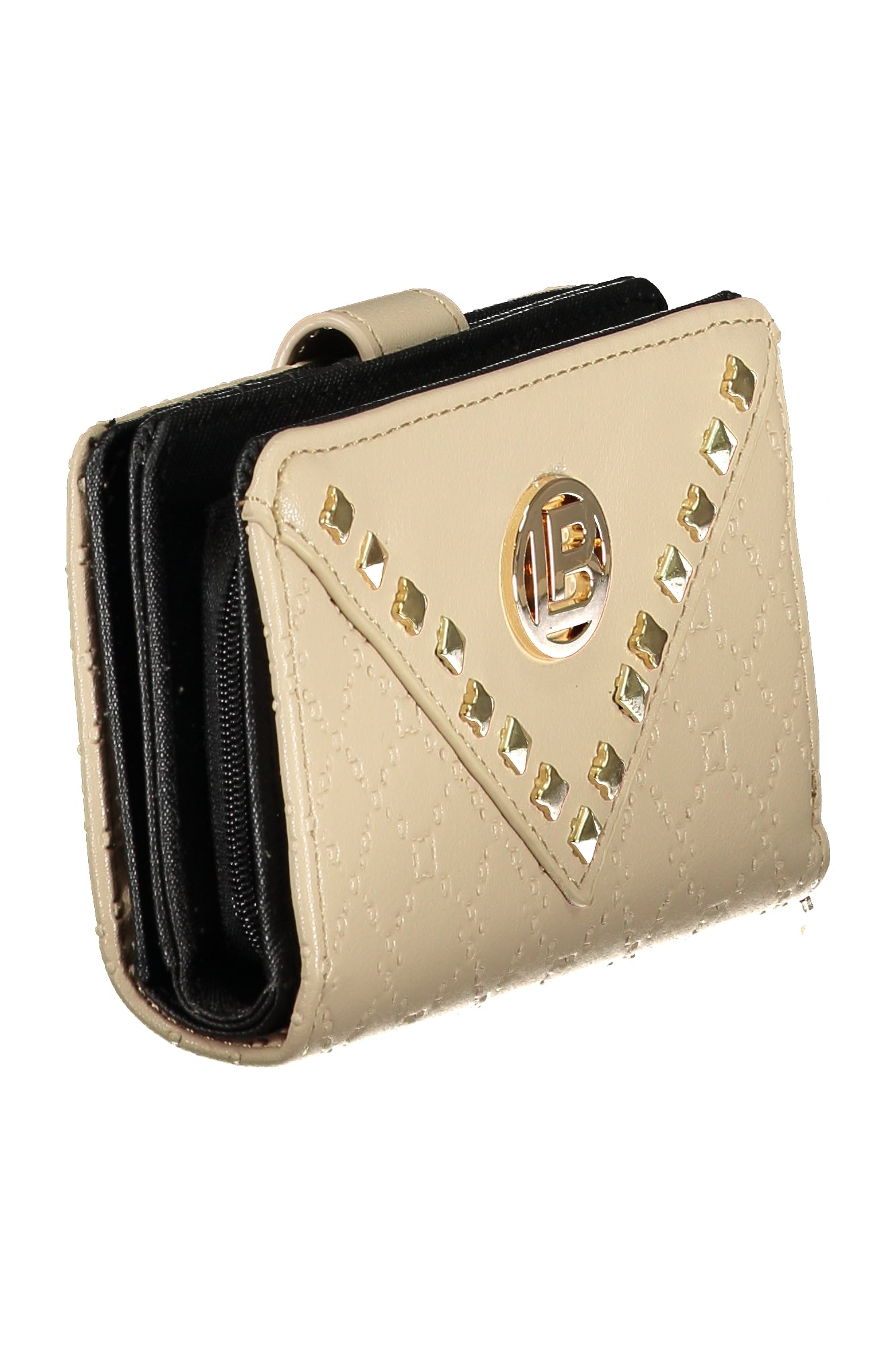 LB25W-507-08_BENATURA – Elegante Damen Geldbörse Beige mit Kontrastdetails und Doppelkammern – Größe: UNI – Farbe: Beige