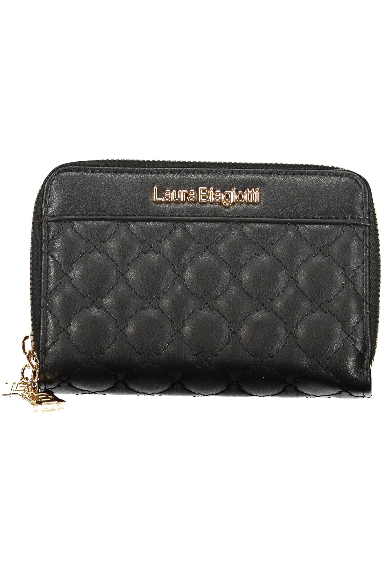 LB25W-509-06_NENERO – Elegante Damen-Geldbörse mit Reißverschluss und kontrastierenden Details – Größe: UNI – Farbe: Nero