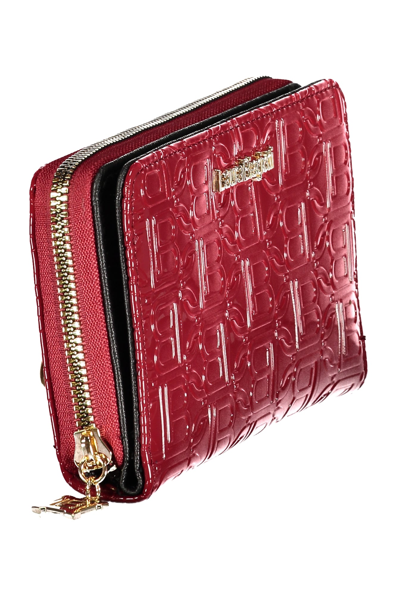 LB25W-511-67_RORUBINO – Elegante Rote Damen-Geldbörse mit Fächern und Kontrastdetails – Größe: UNI – Farbe: Rosso