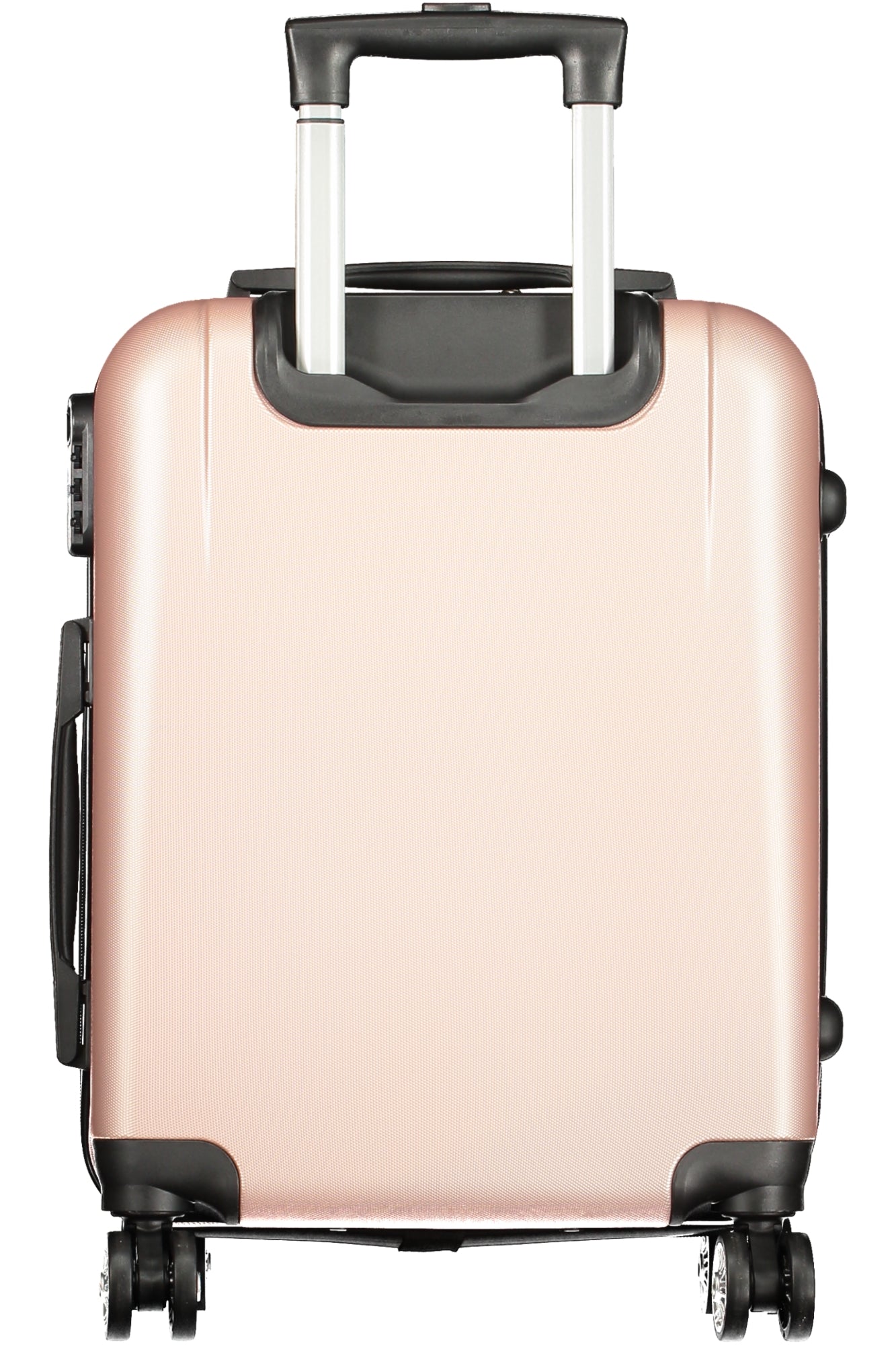 LB033-C_RSL.PINK – Rosa Damentrolley mit Zahlenschloss, 4 Rädern und Reißverschlusstasche – Größe: UNI – Farbe: Rosa