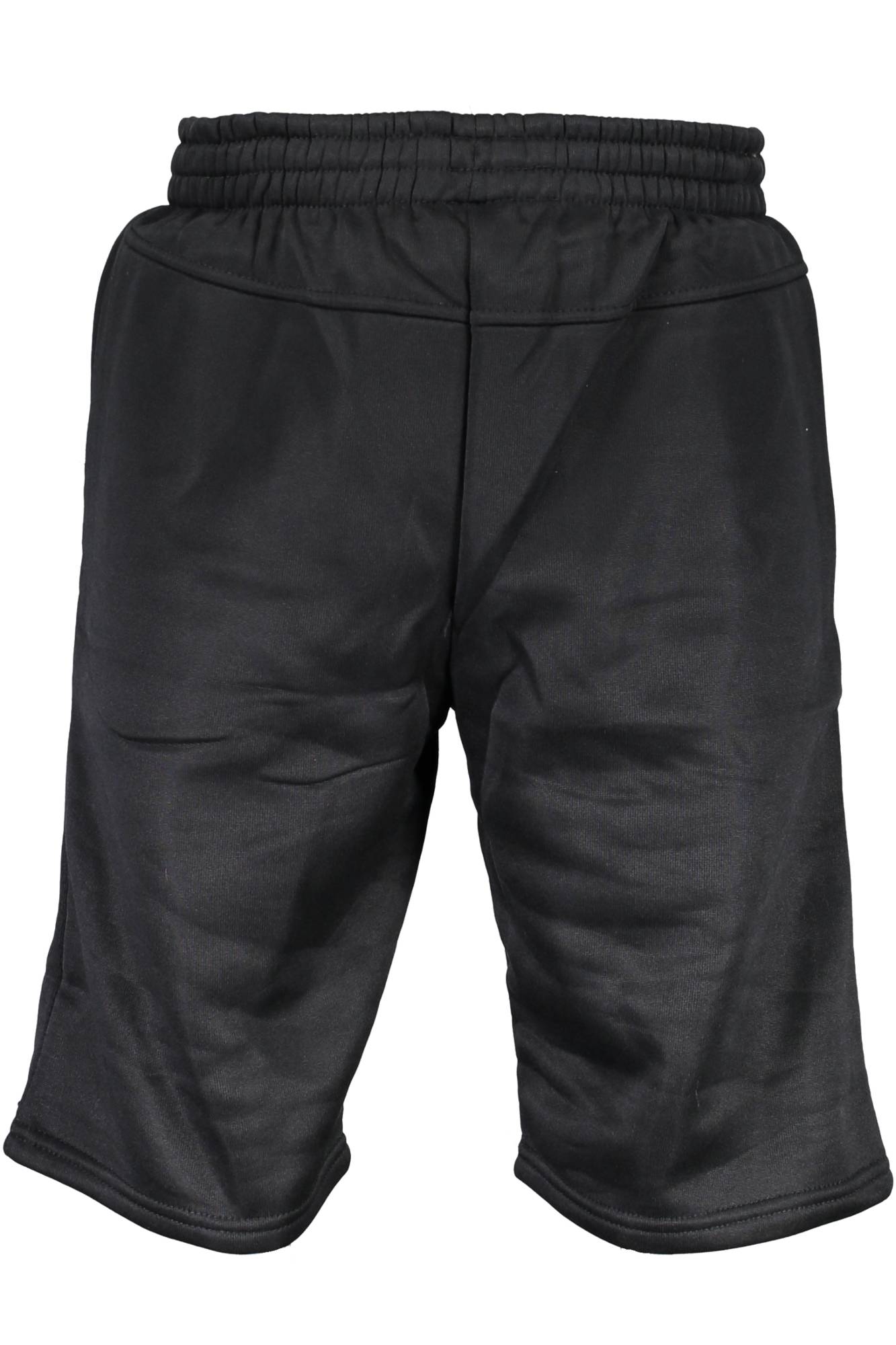 SNC99-1_NERO_BLACK – Schwarze Herren-Bermudashorts: Komfort mit elastischem Bund & Taschen – Größe: XS – Farbe: Nero