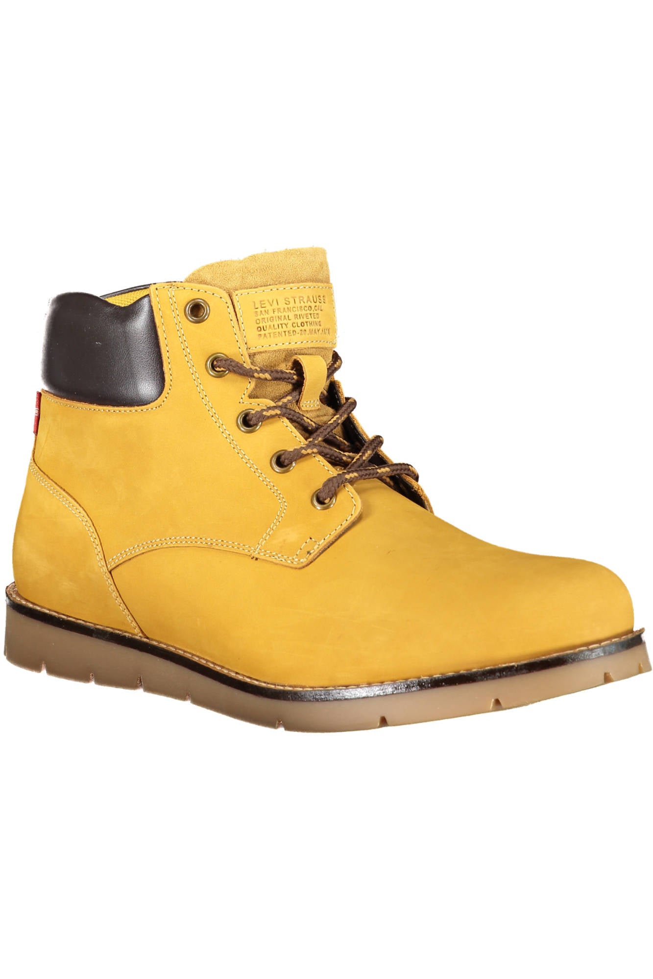 JAXED_GIALLO_MEDIUM-YELLOW – Herrenstiefel Gelb: Schnürstiefelette mit Kontrastdetails, für Sie – Größe: 41 – Farbe: Giallo